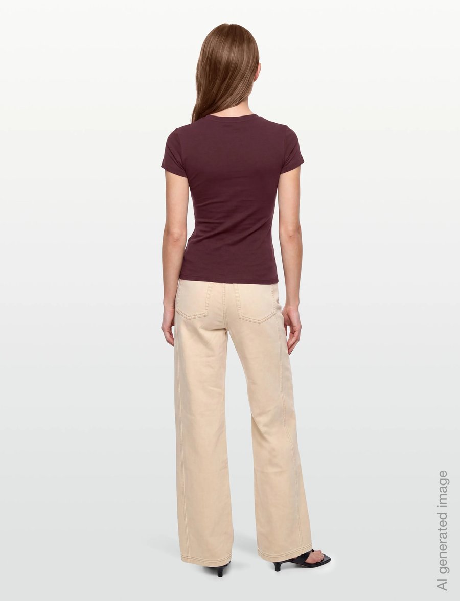 Gina Tricot - Perfect tight tee - t-särgid - decadent chocolate - 4