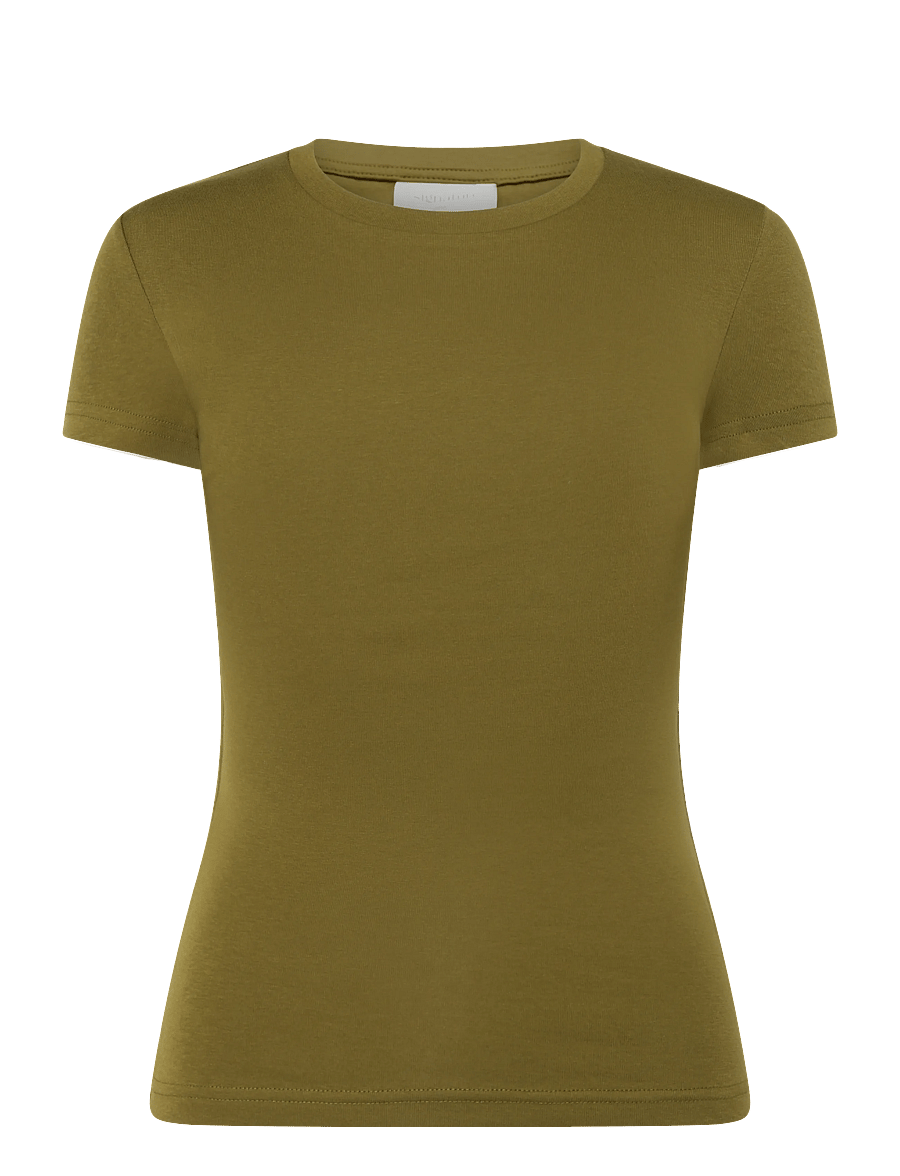 Gina Tricot - Perfect tight tee - t-shirts - fir green - 1