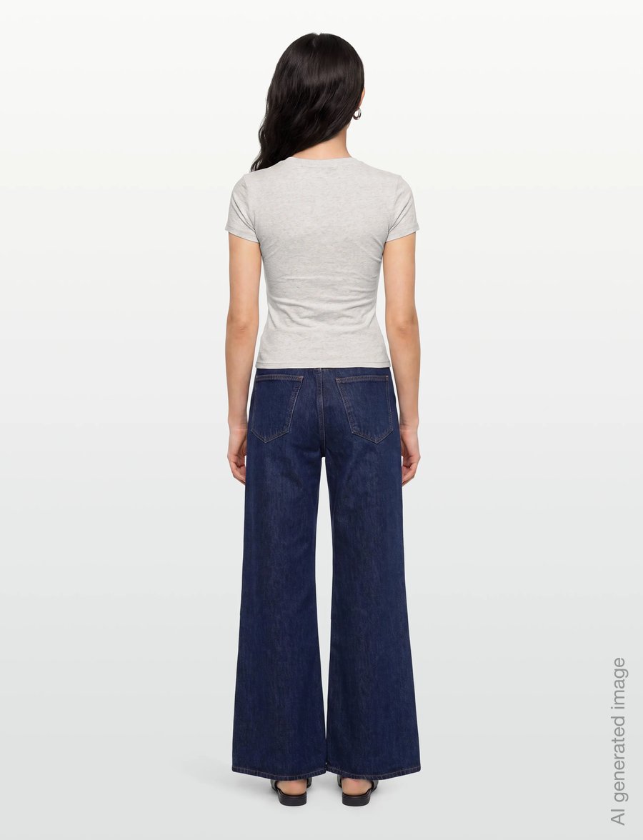 Gina Tricot - Perfect tight tee - t-shirts - lt grey melange - 4