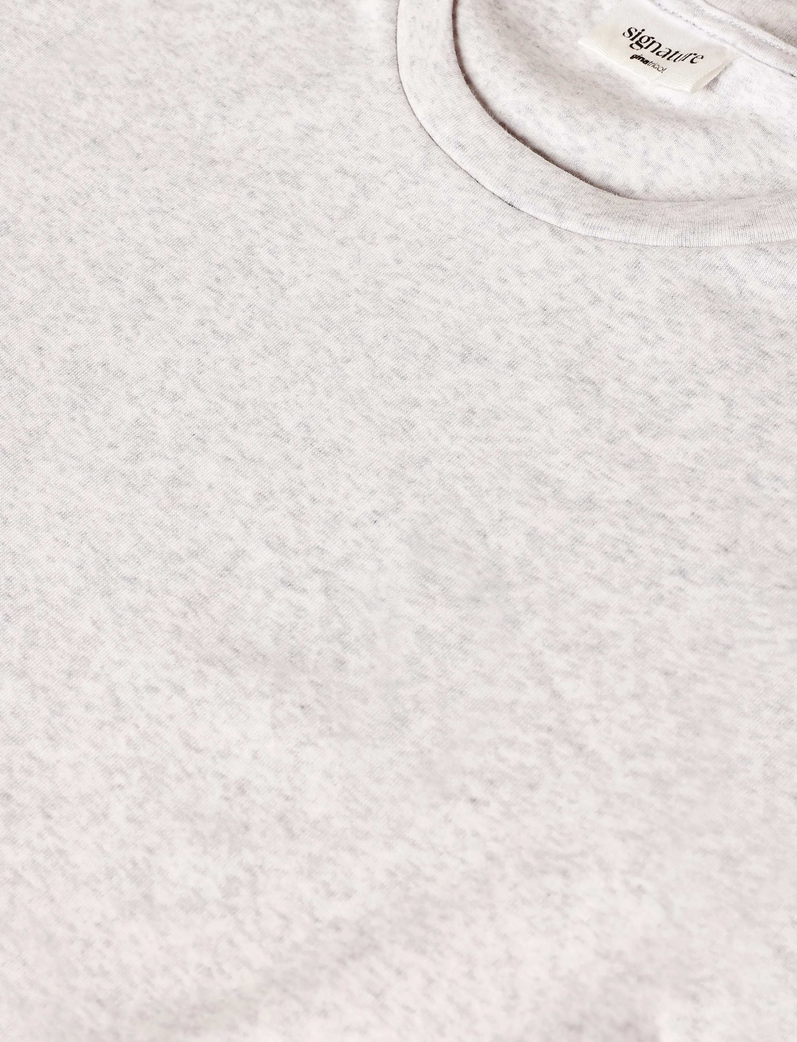 Gina Tricot - Perfect tight tee - t-särgid - lt grey melange - 2