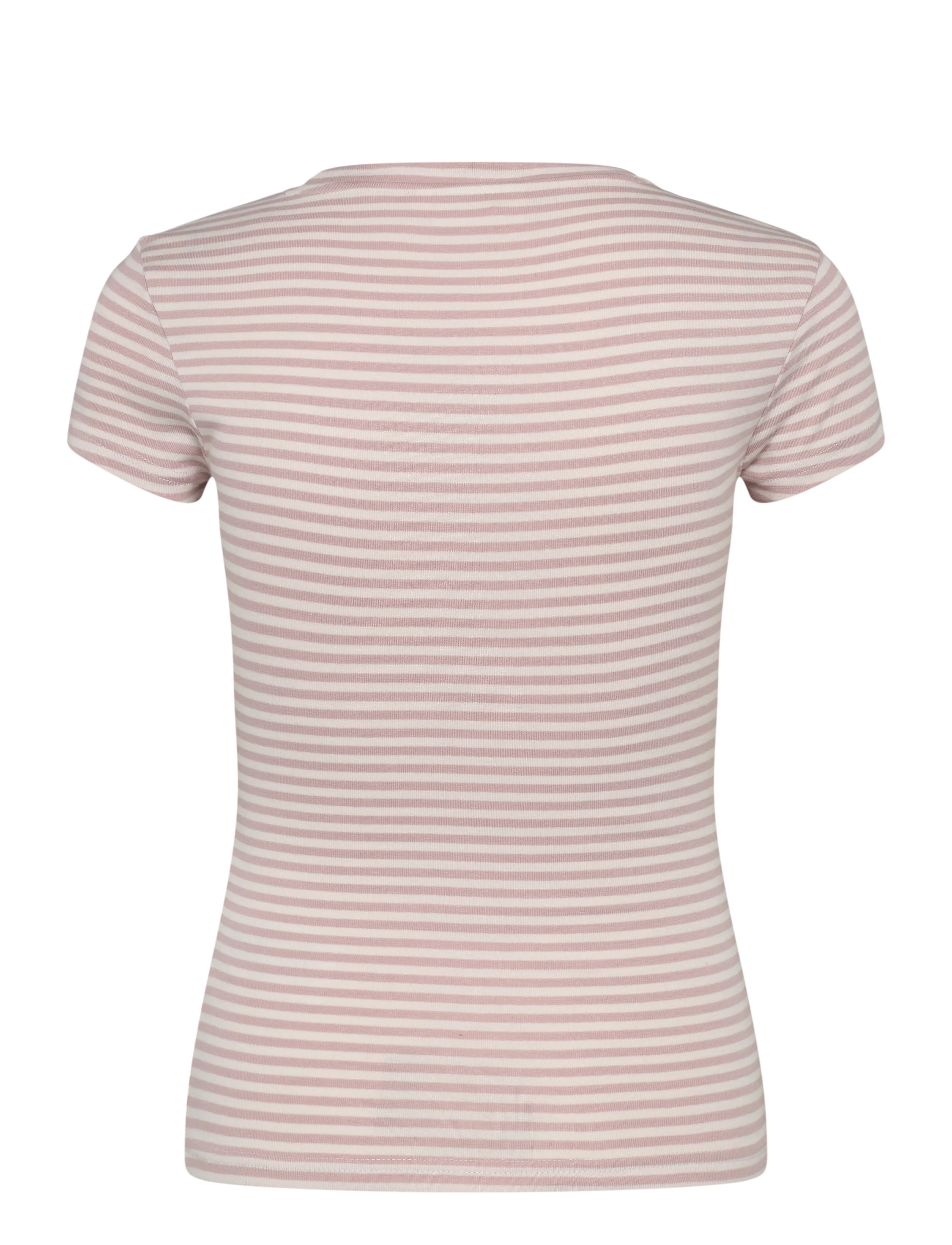 Gina Tricot - Perfect tight tee - t-shirts - pink stripe - 1