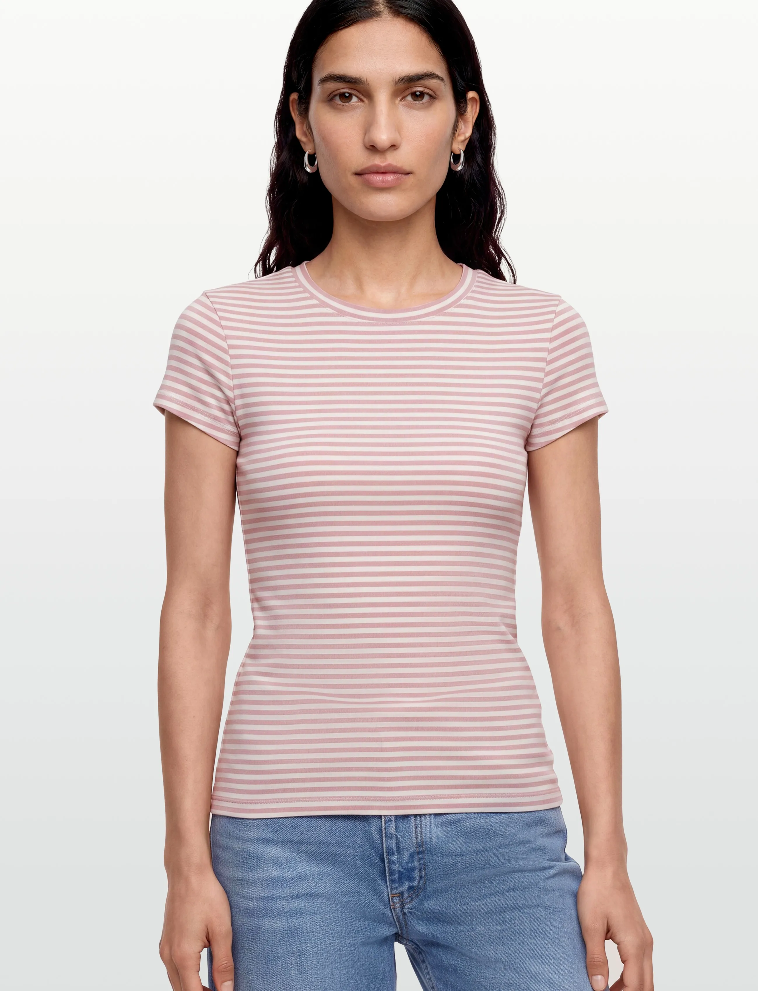 Gina Tricot - Perfect tight tee - t-shirts - pink stripe - 3