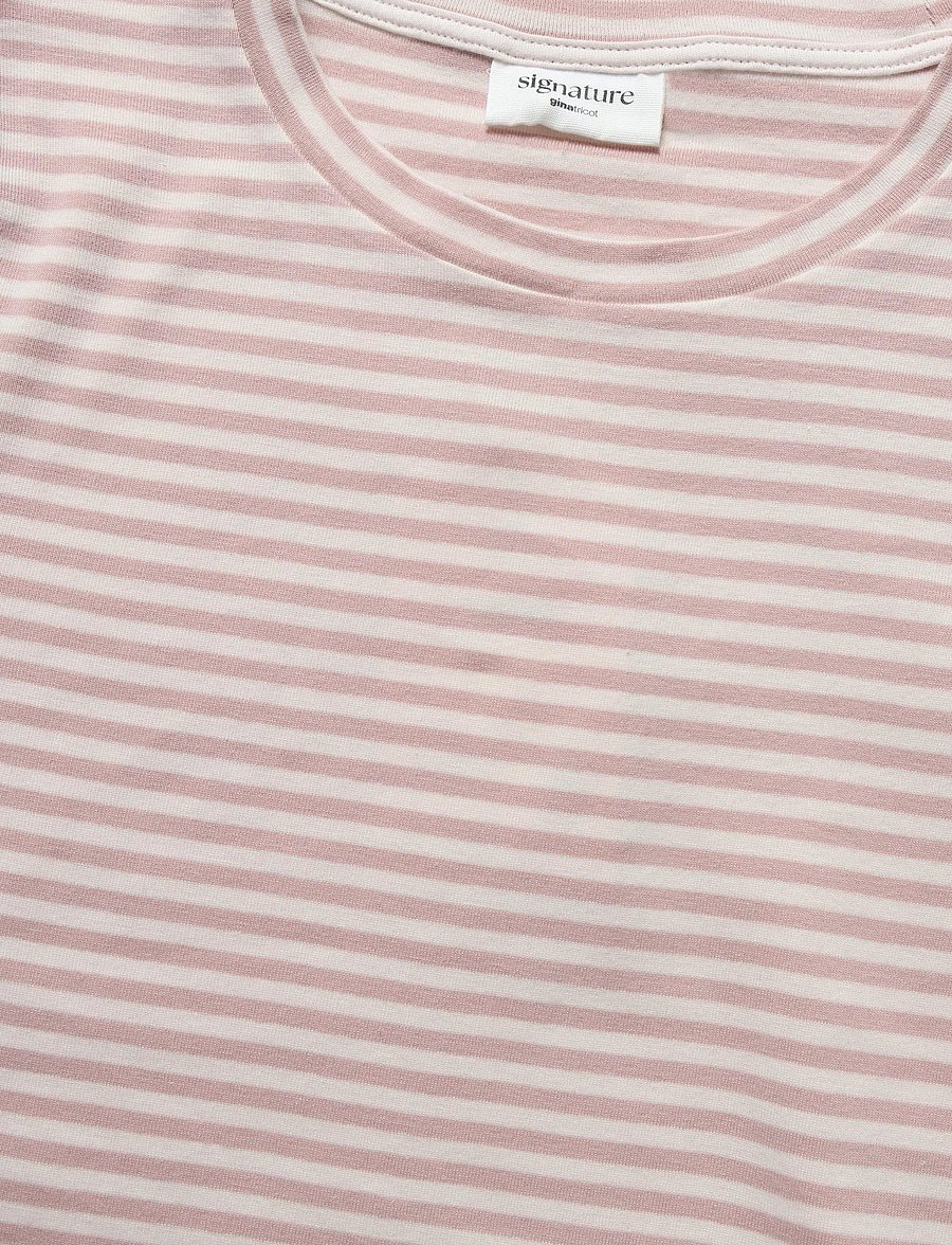 Gina Tricot - Perfect tight tee - t-shirts - pink stripe - 5