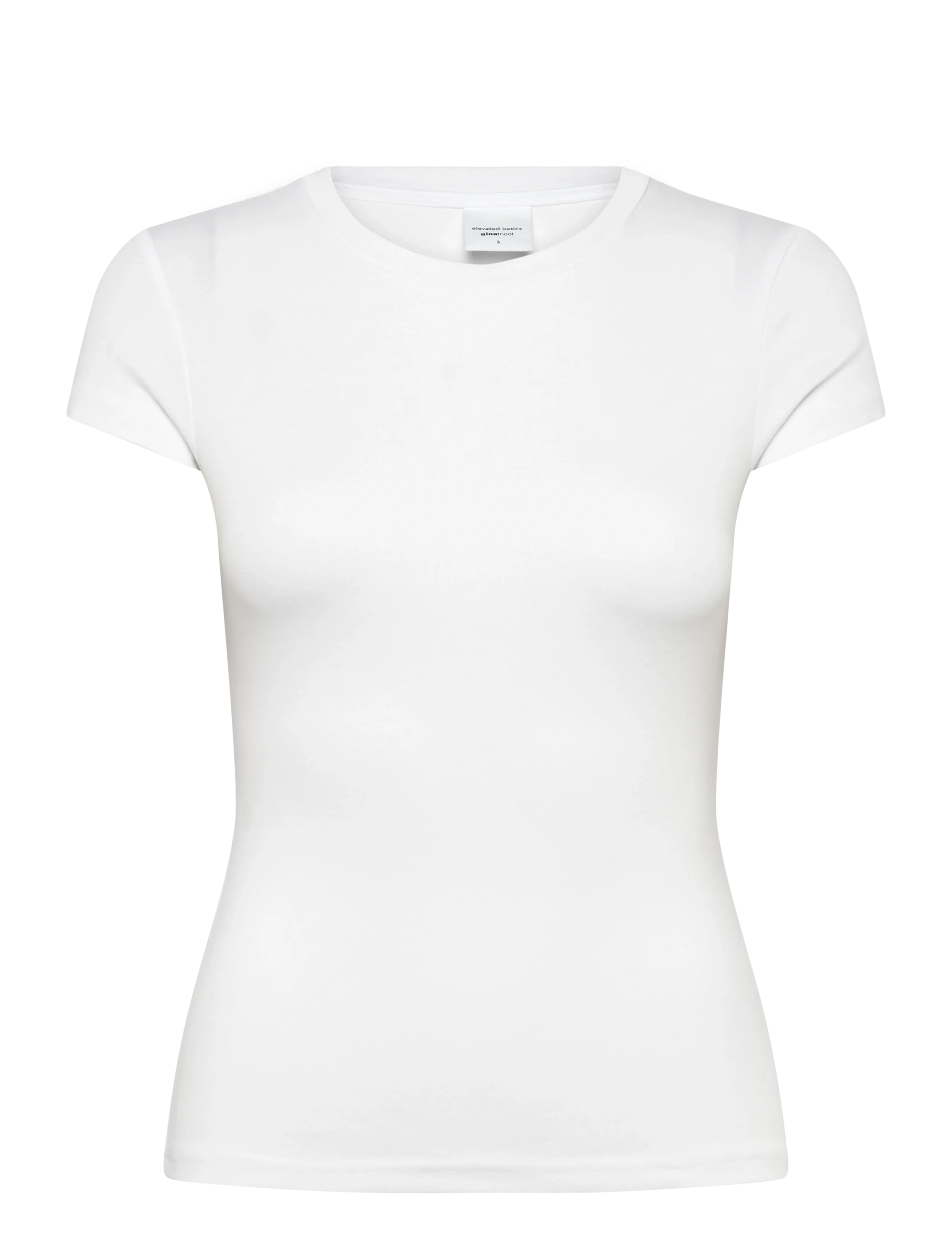 Gina Tricot Perfect tight tee - T-shirts & Toppar - WHITE (1000) / white