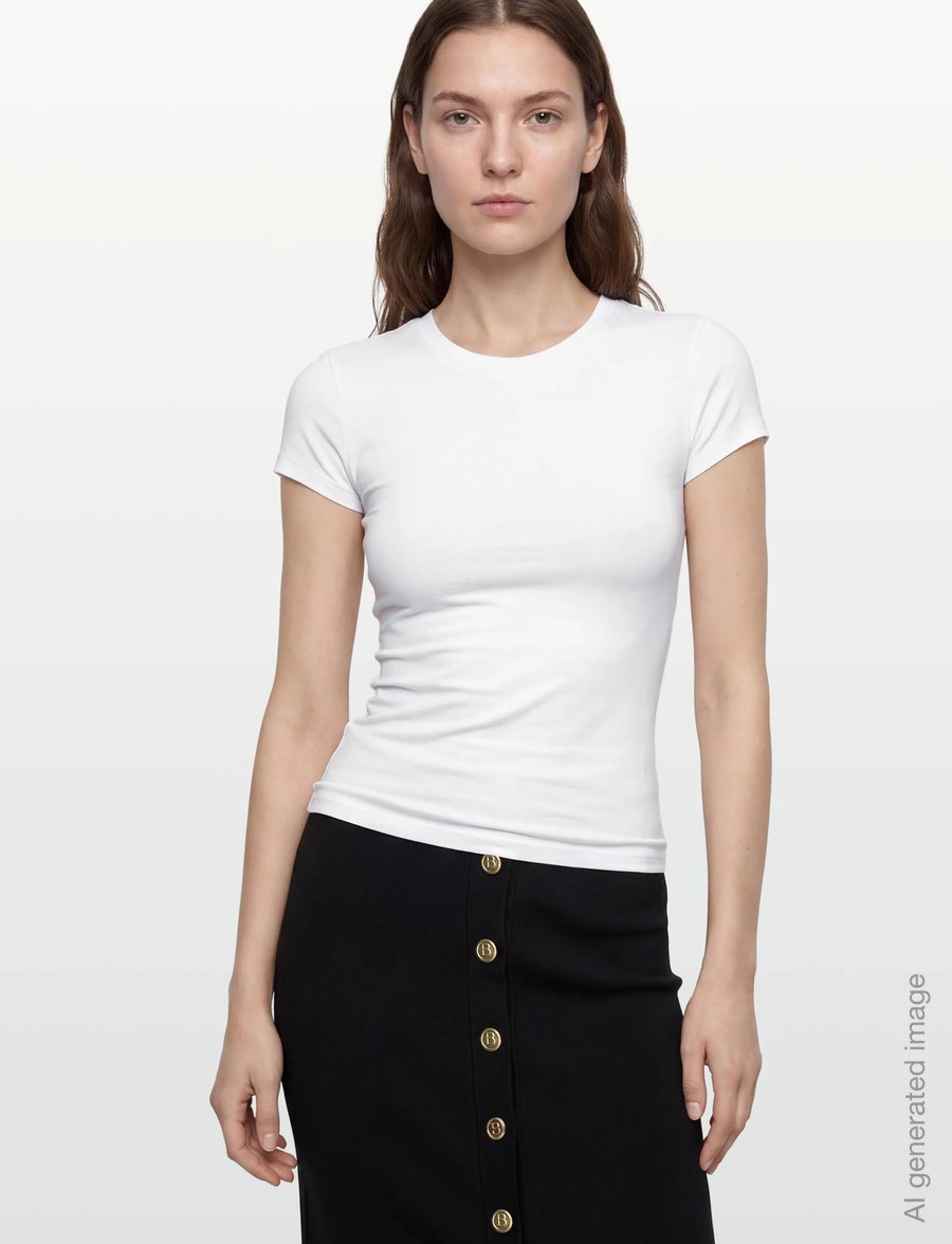 Gina Tricot - Perfect tight tee - t-shirts - white (1000) - 3