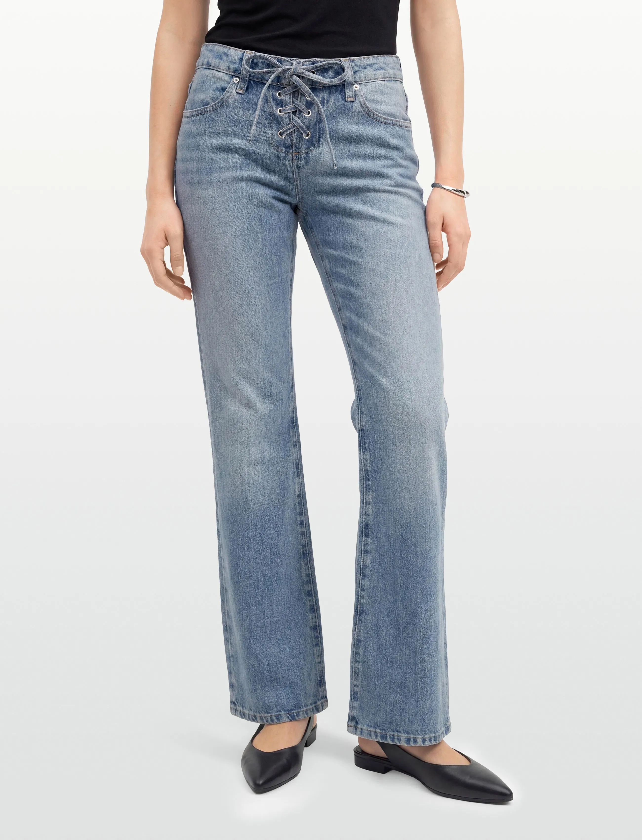 Gina Tricot - Lacing jeans - straight jeans - lt blue (5150) - 3