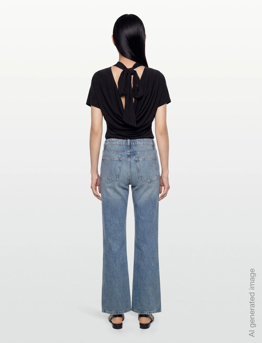 Gina Tricot - Lacing jeans - straight jeans - lt blue (5150) - 4