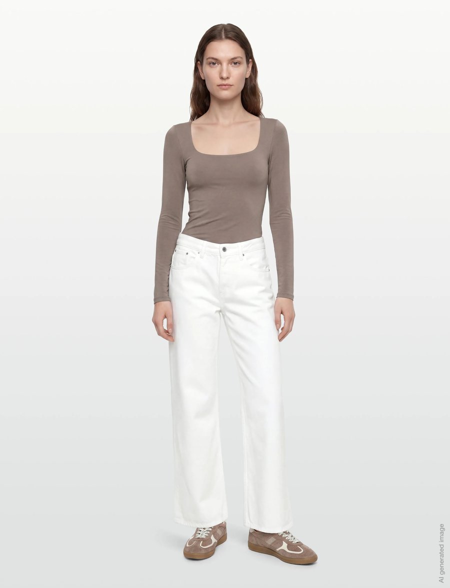 Gina Tricot - Boyfriend jeans - boyfriend-teksad - offwhite (1420) - 0
