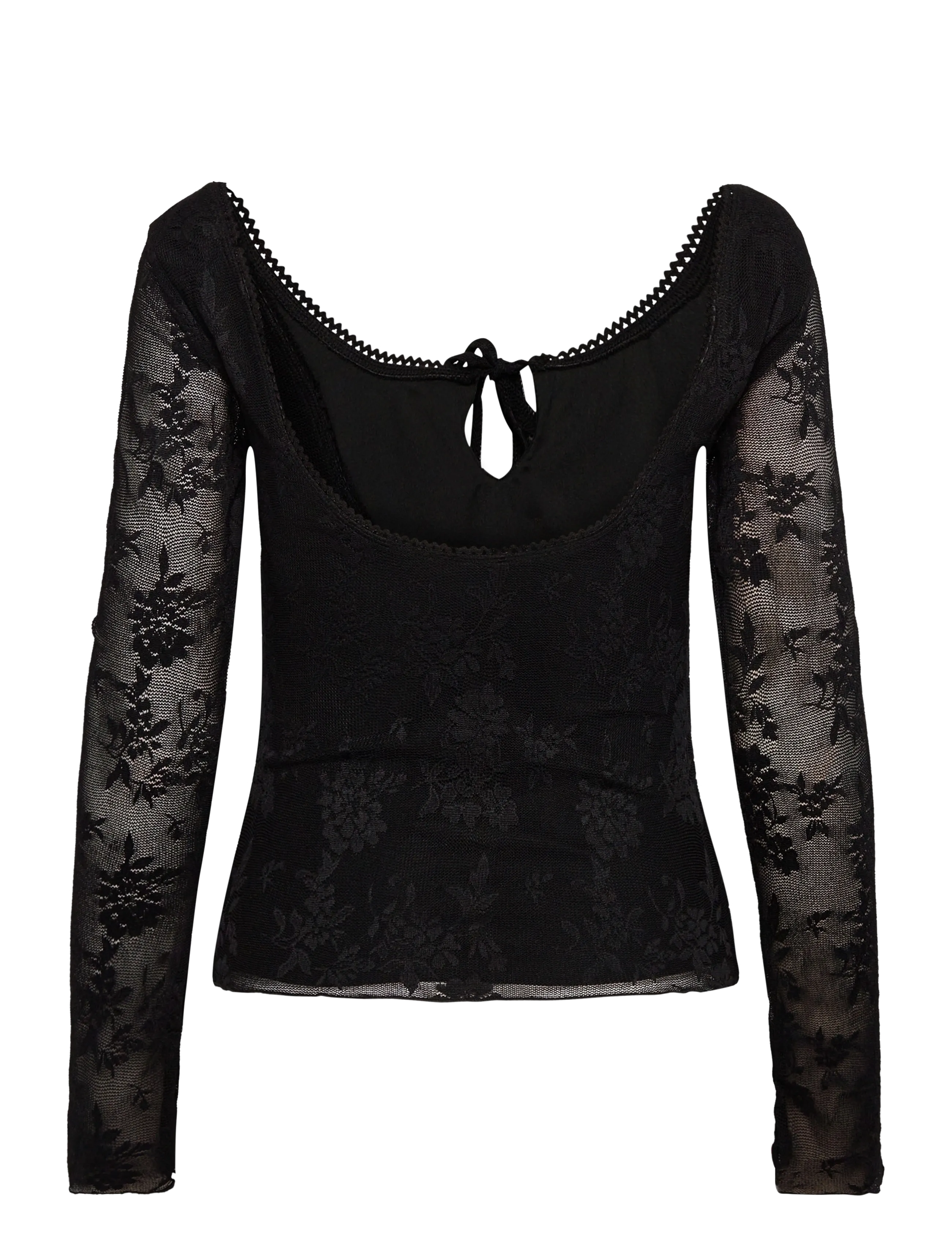 Gina Tricot - Scoop neck top - langärmlige blusen - black (9000) - 1