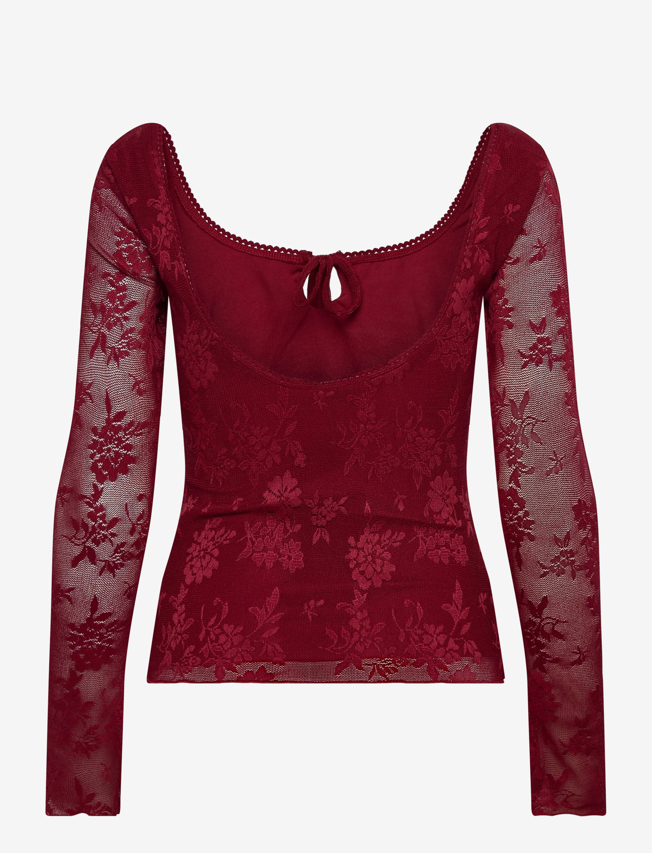 Gina Tricot - Scoop neck top - langärmlige blusen - pomegranate (3765) - 1