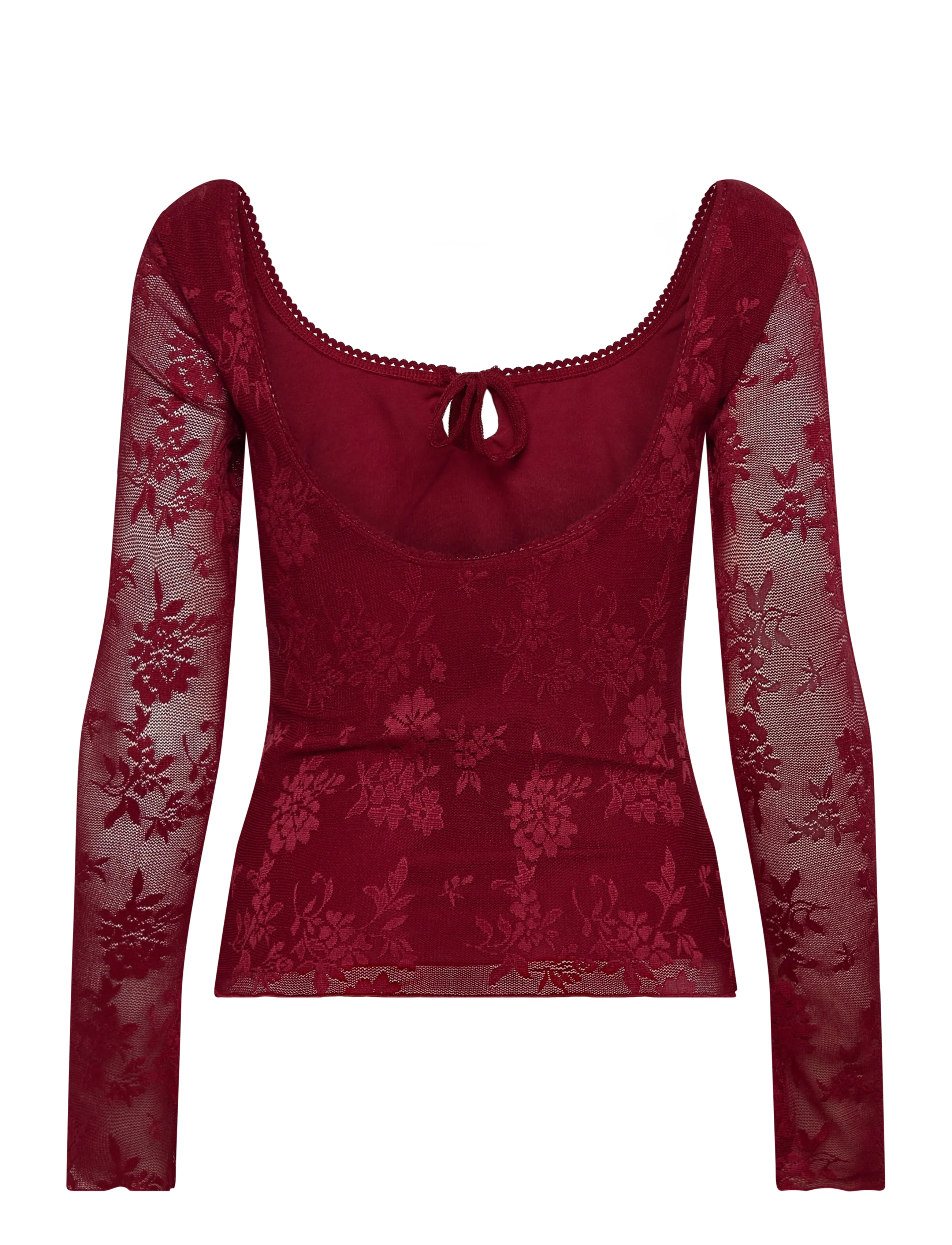 Gina Tricot - Scoop neck top - langärmelige blusen - pomegranate (3765) - 1