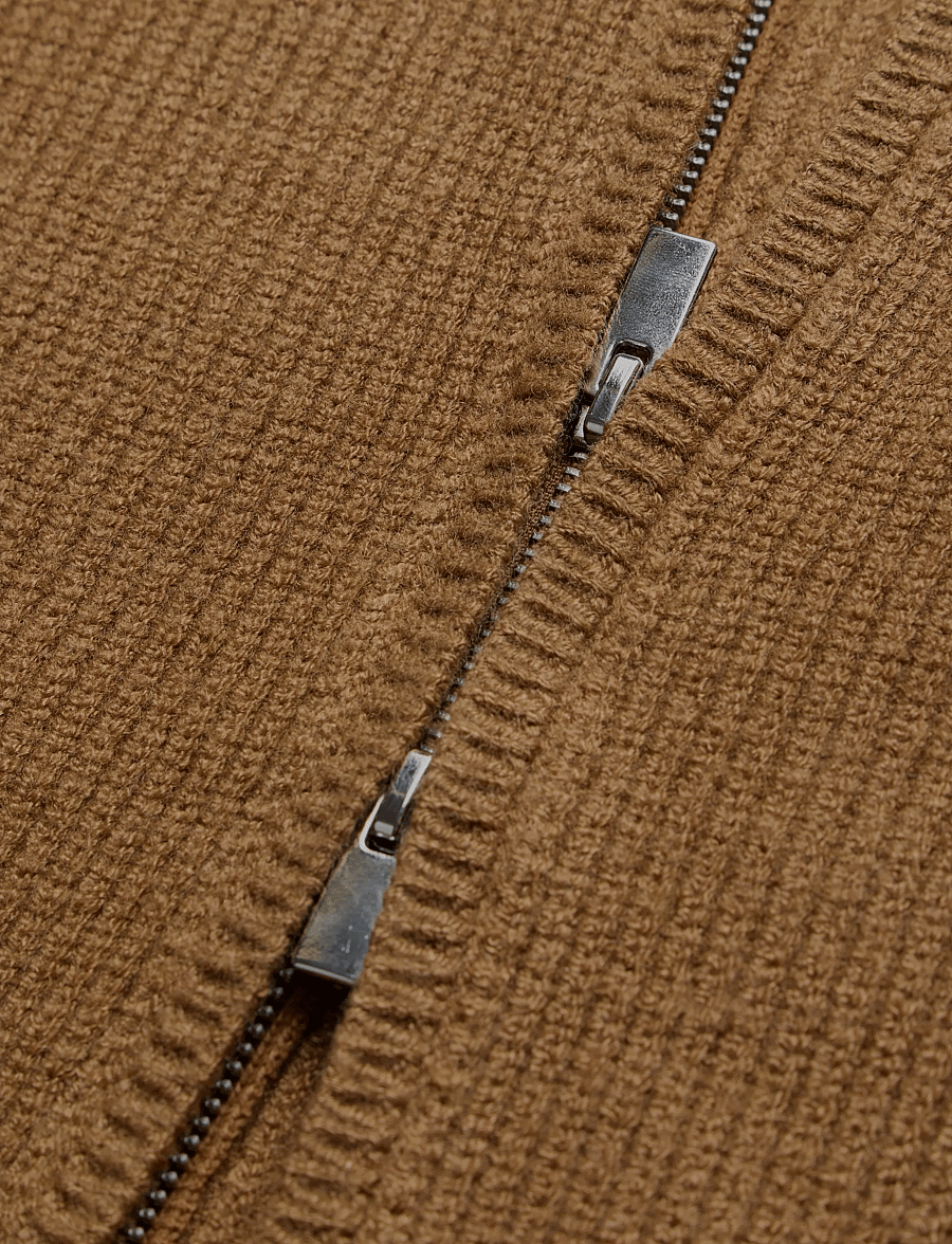 Gina Tricot - Shaped knitted zip cardigan - koftor - toasted coconut - 3