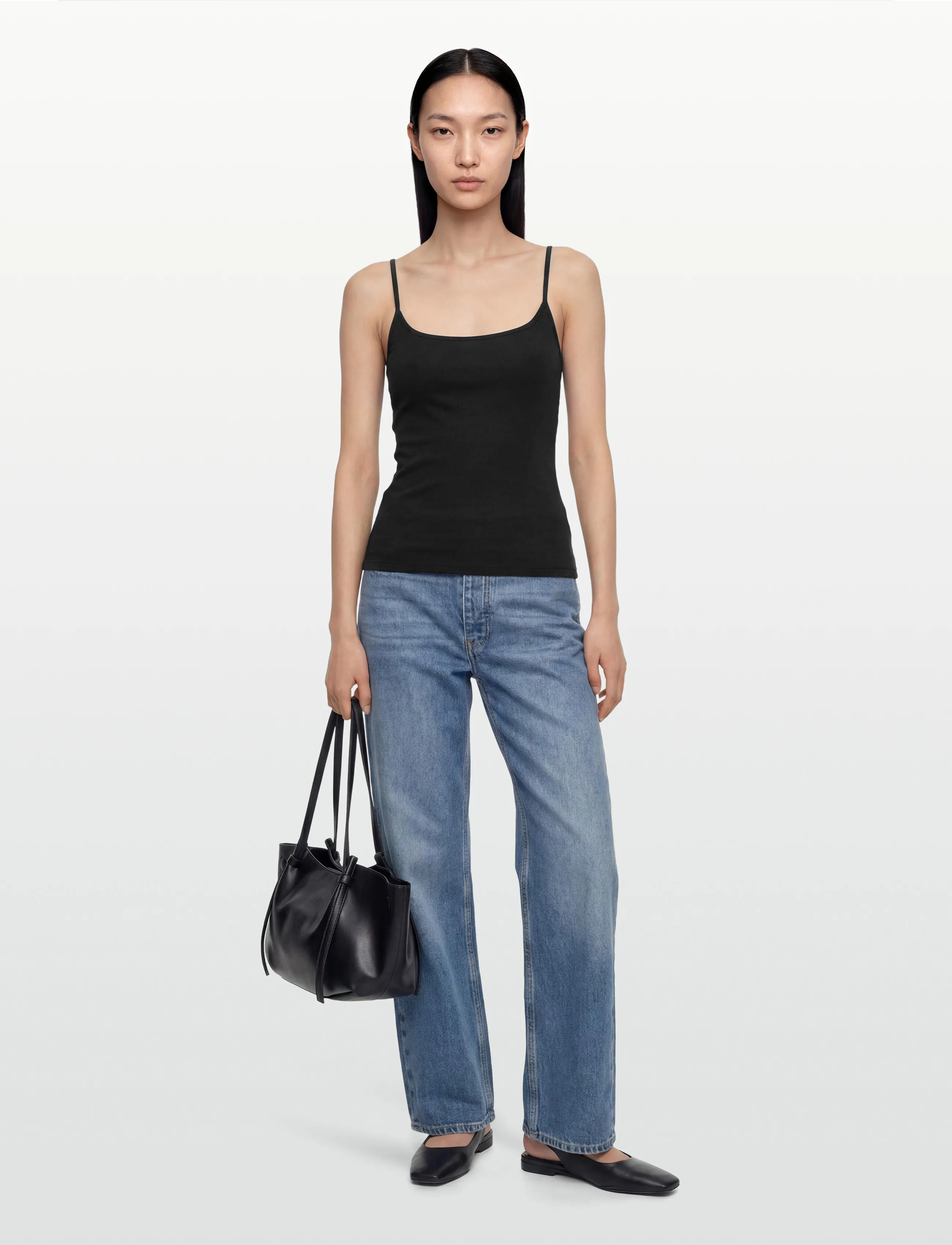 Gina Tricot Perfect strap singlet - T-shirts & Toppe - BLACK (9000) / black