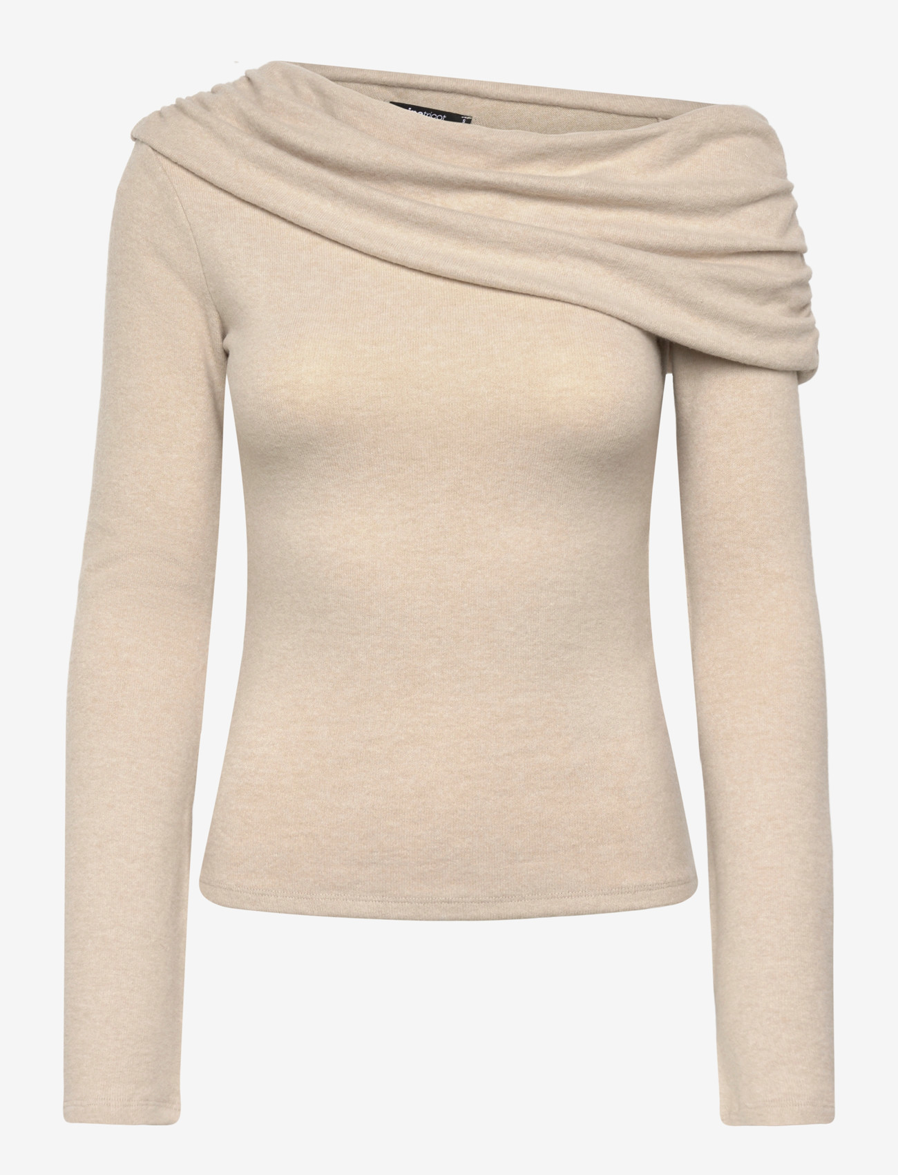 Gina Tricot - One shoulder top - langærmede toppe - beige melange (1186) - 0