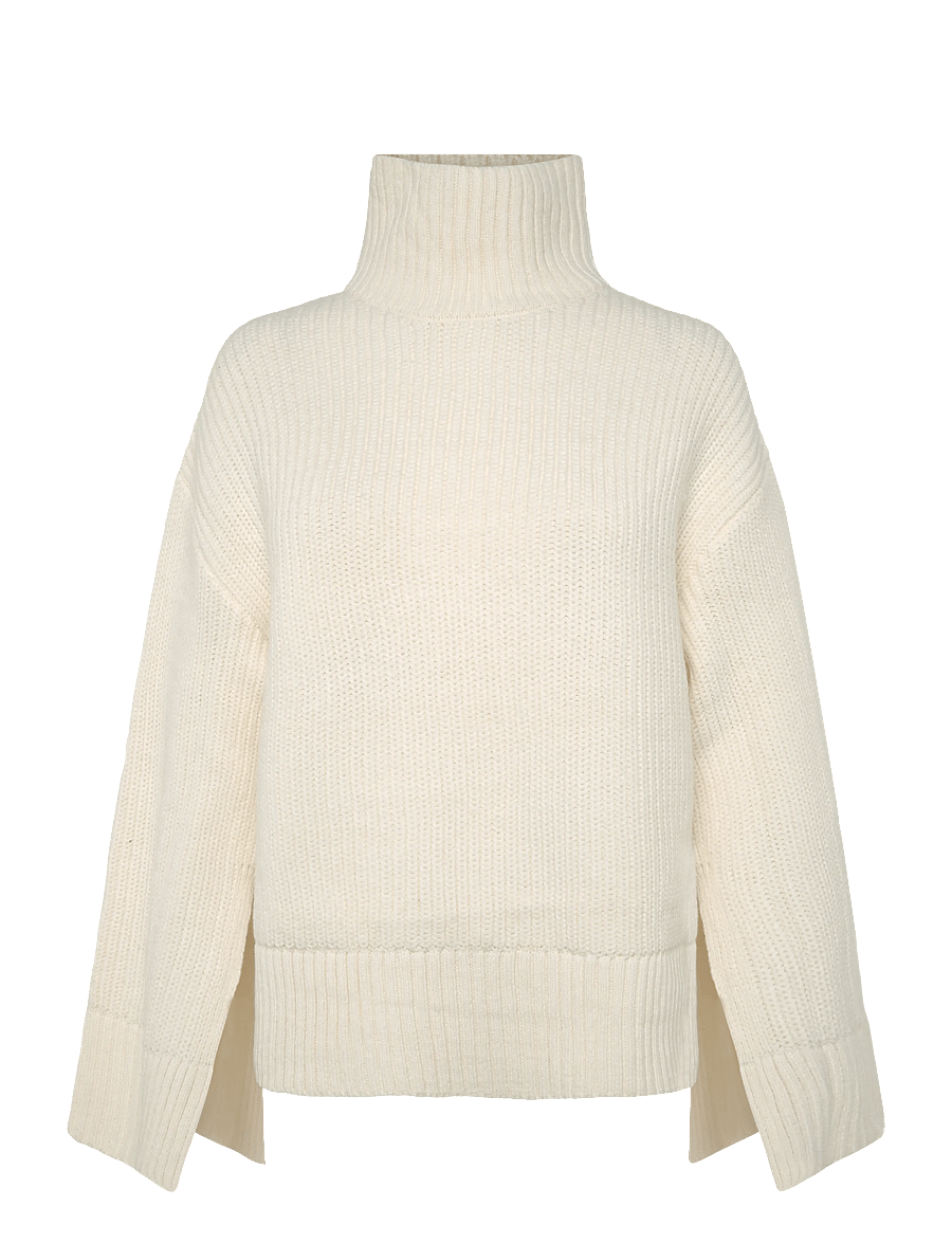 Gina Tricot - Knitted turtleneck sweater - jumpers - gardenia (1496) - 0
