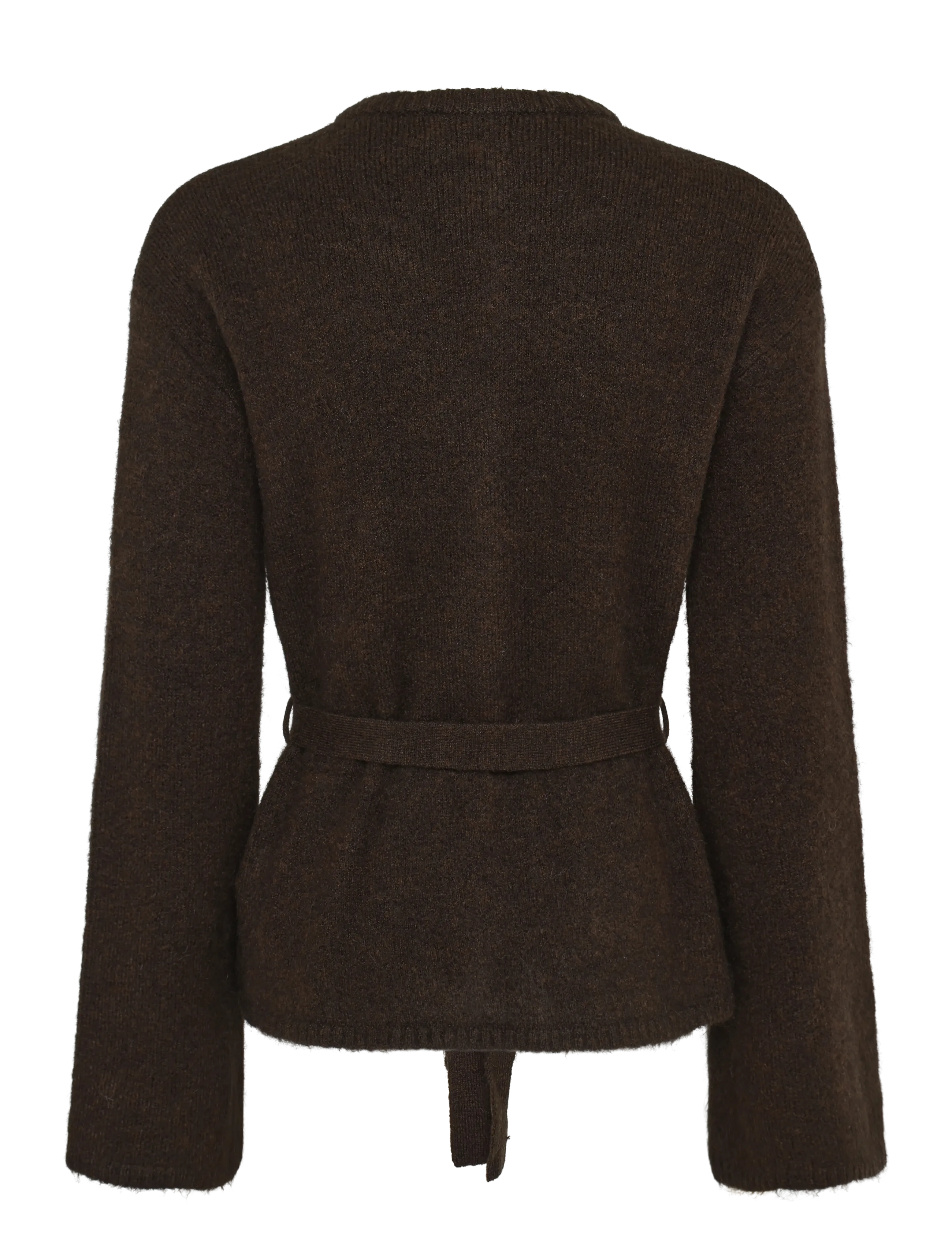Gina Tricot - Knitted tie cardigan - cardigans - chocolate brown (7085) - 1