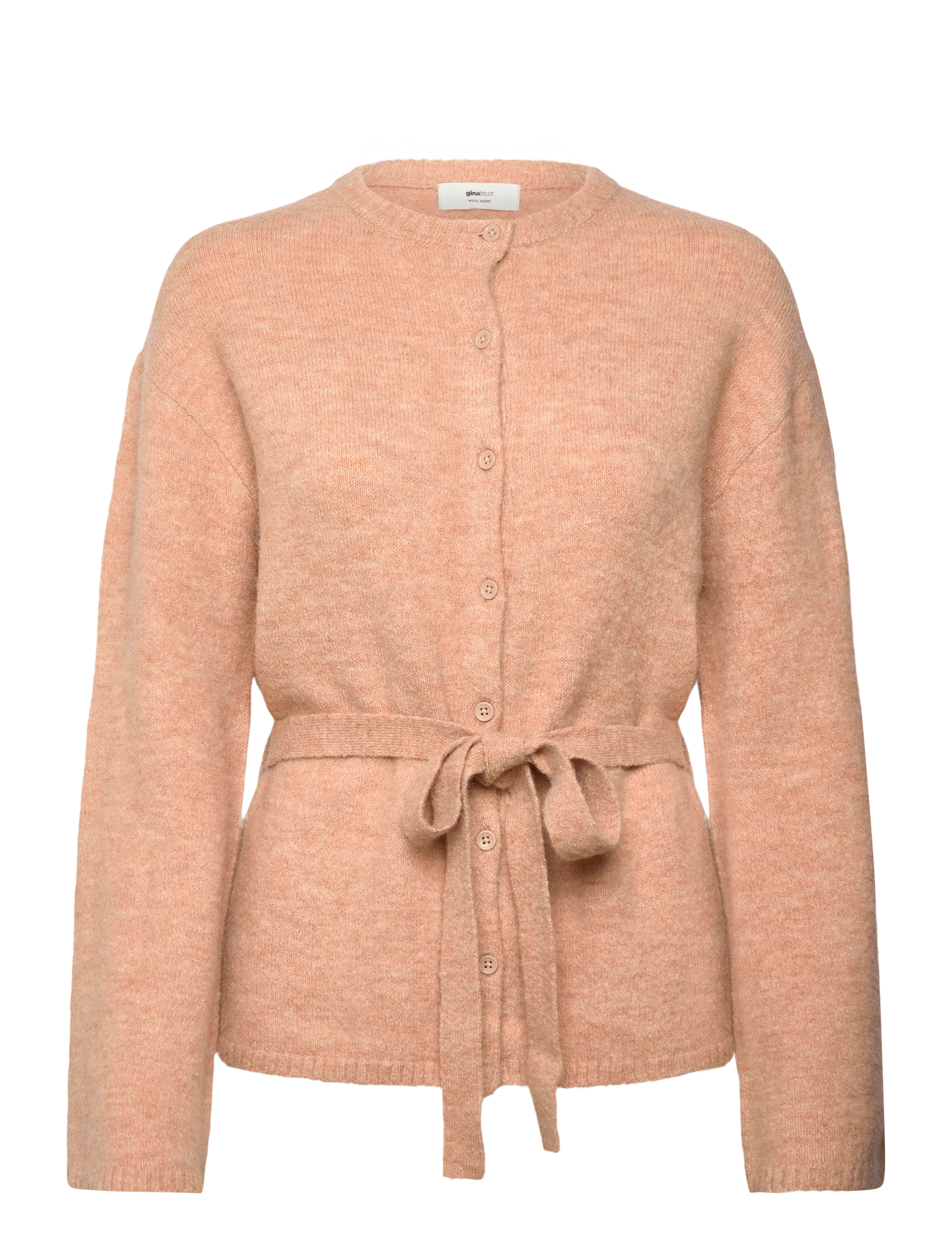 Gina Tricot Knitted tie cardigan - Koftor - FUDGE (3066) / beige