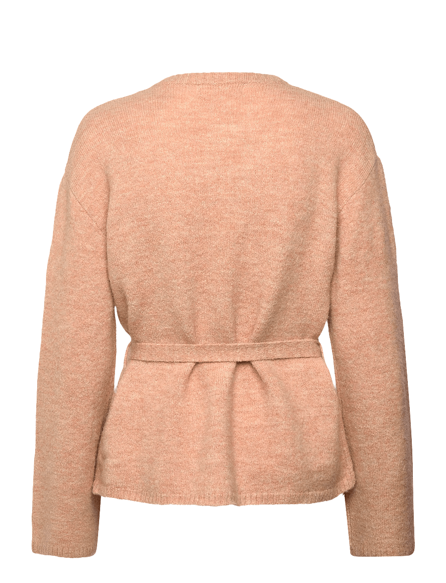 Gina Tricot - Knitted tie cardigan - strickjacken - fudge (3066) - 1