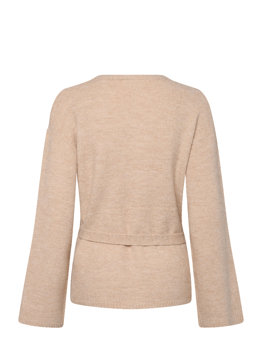 Gina Tricot - Knitted tie cardigan - strickjacken - fudge (3066) - 1