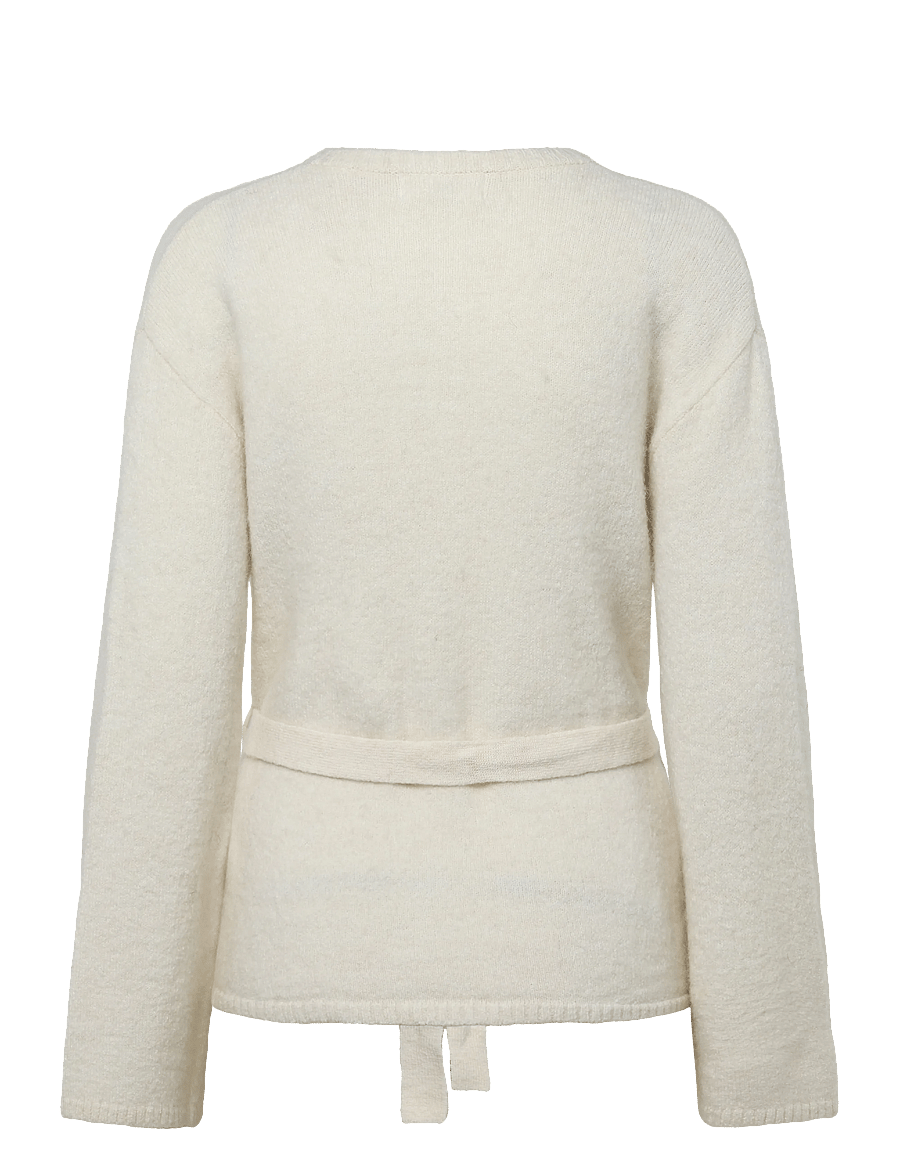 Gina Tricot - Knitted tie cardigan - koftor - gardenia (1496) - 1