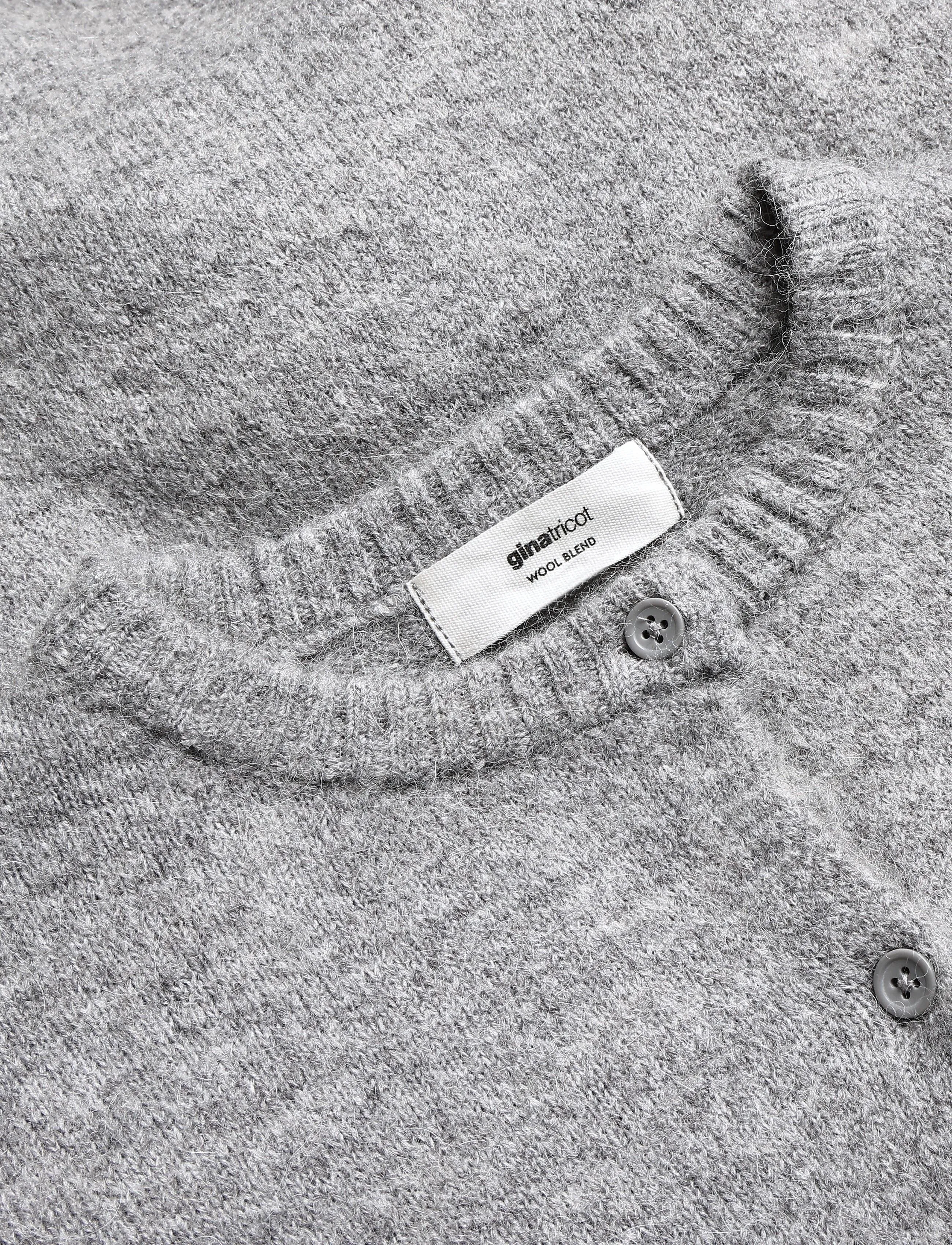 Gina Tricot - Knitted tie cardigan - koftor - mid grey mel (8022) - 2