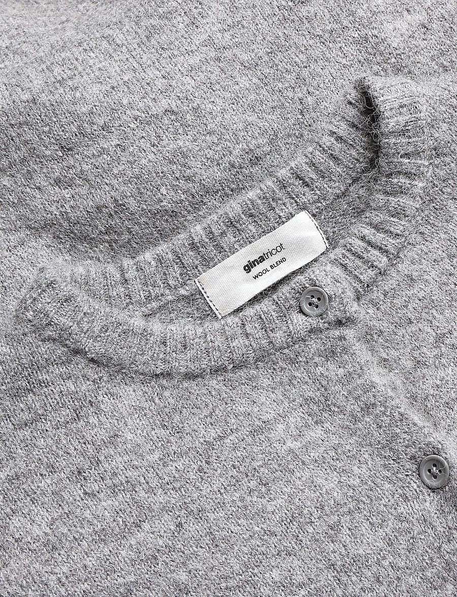Gina Tricot - Knitted tie cardigan - koftor - mid grey mel (8022) - 2