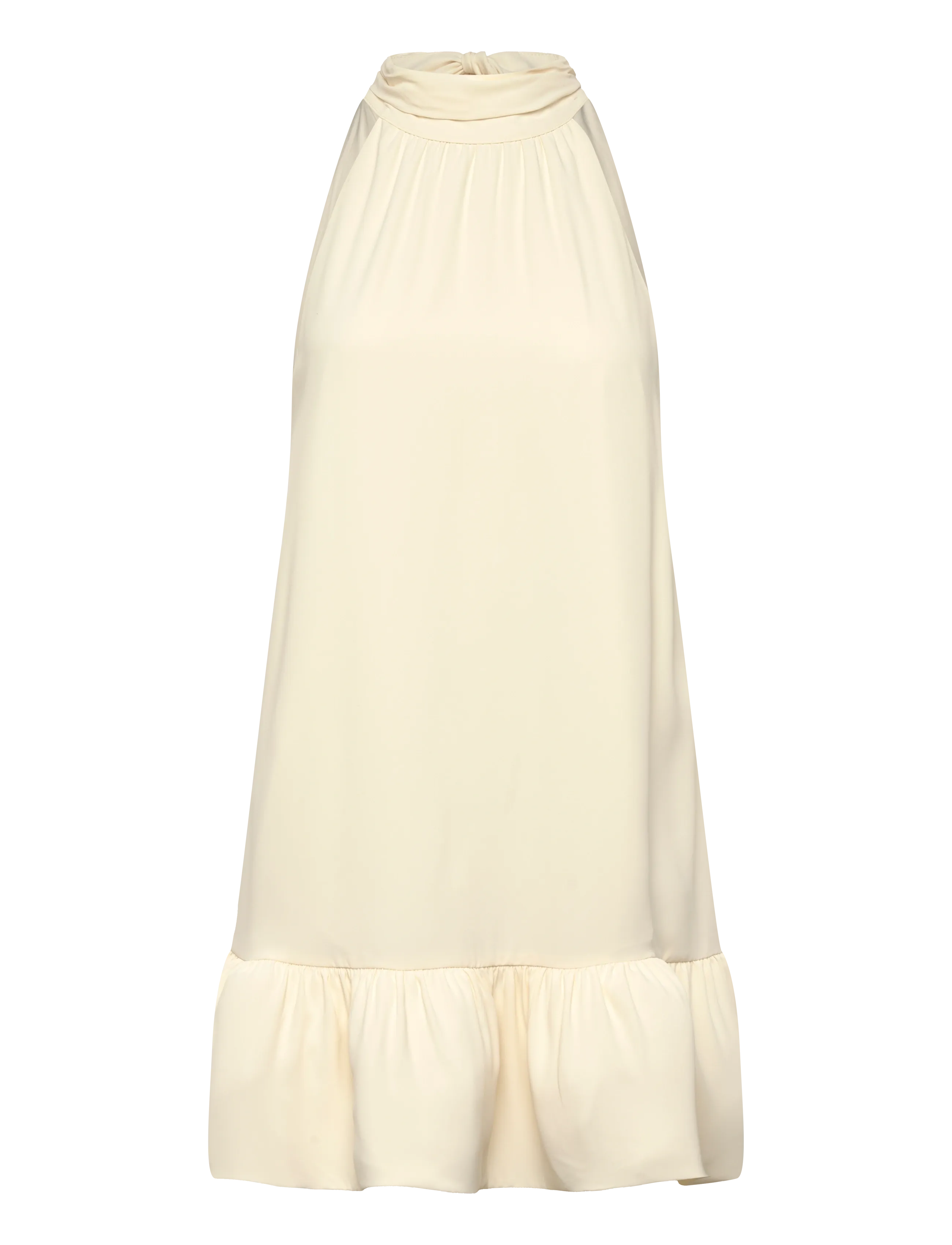 Gina Tricot Mini Frill Dress, XL, Dresses, Creme - Short Frauen