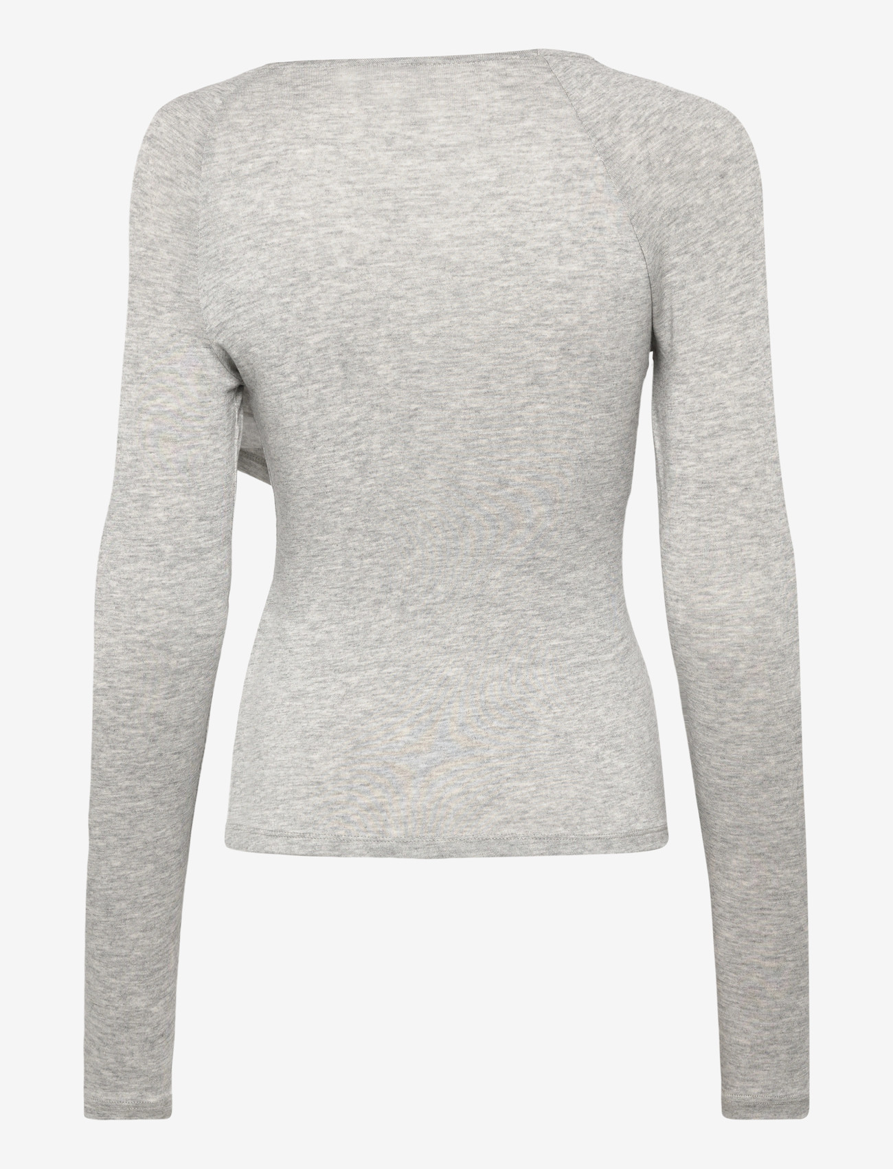 Gina Tricot - Ruched drapy top - langærmede toppe - grey melange (8181) - 1