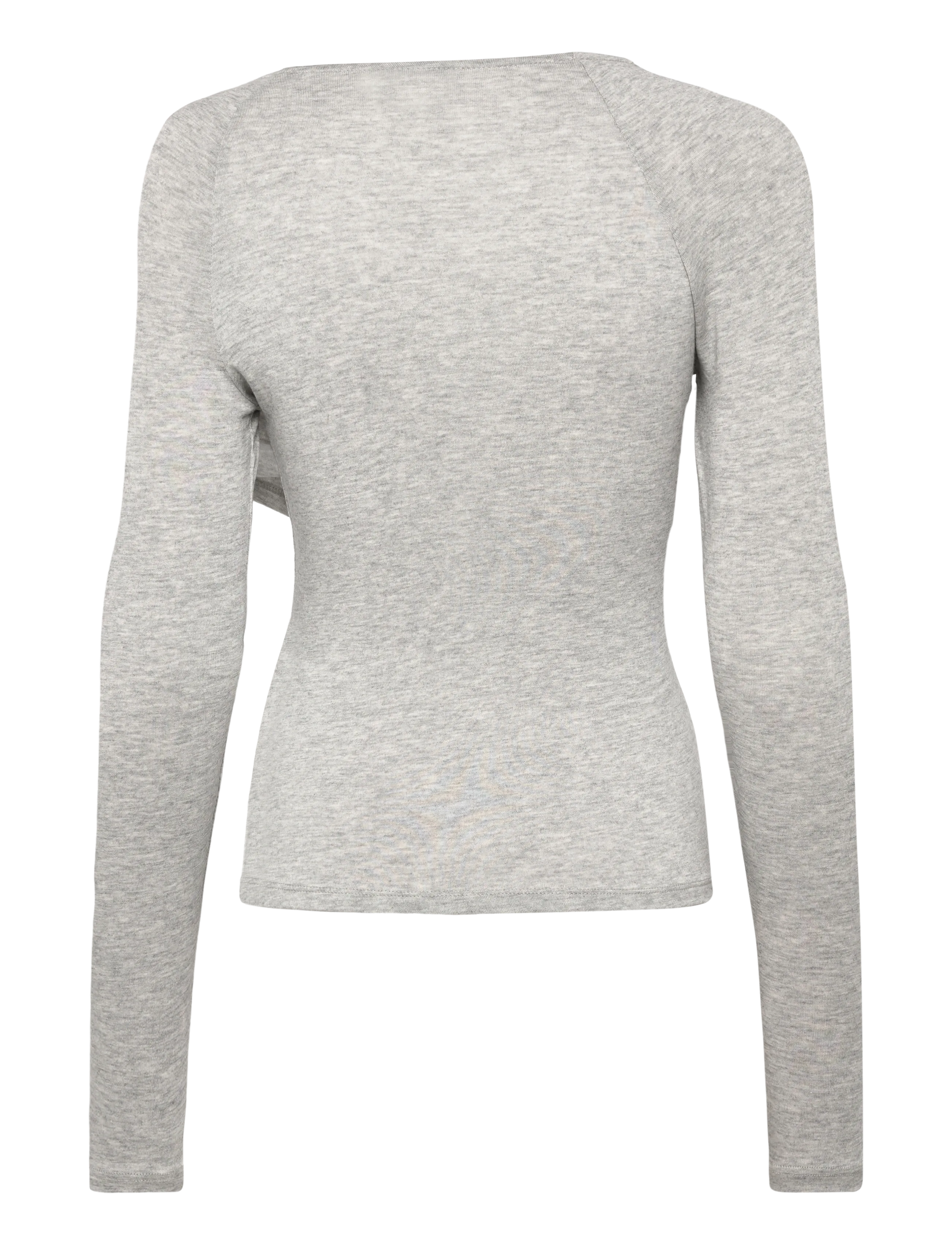Gina Tricot - Ruched drapy top - langærmede toppe - grey melange (8181) - 1
