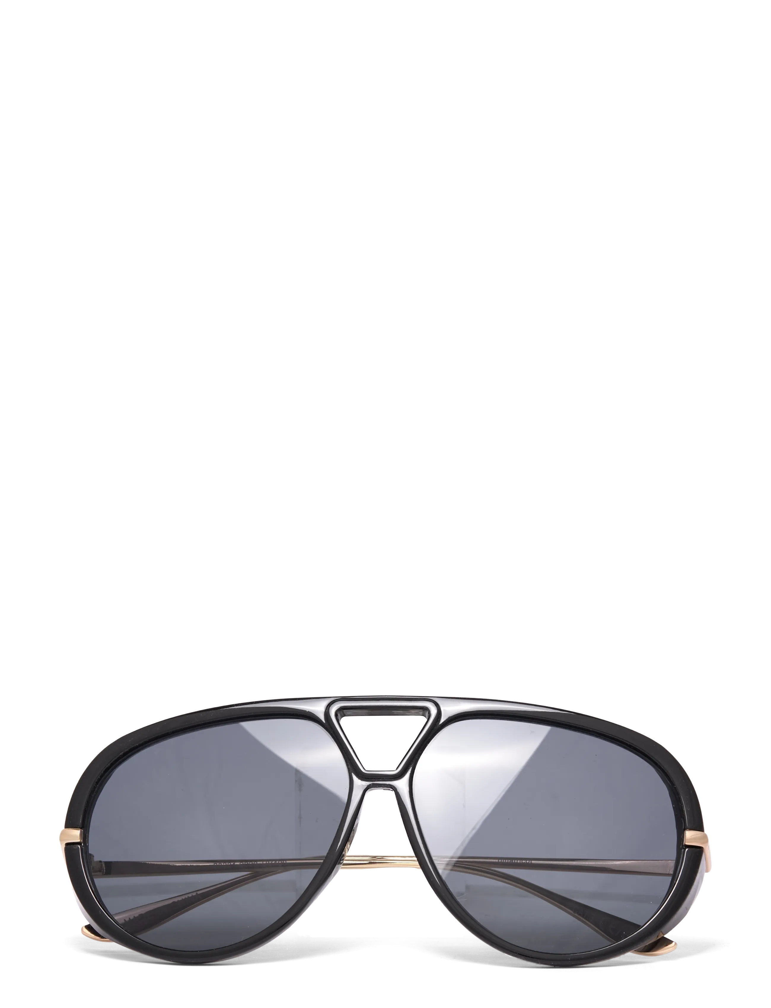 Gina Tricot Bold aviator sunglasses - Päikeseprillid - BLACK/GOLD (9020) / black