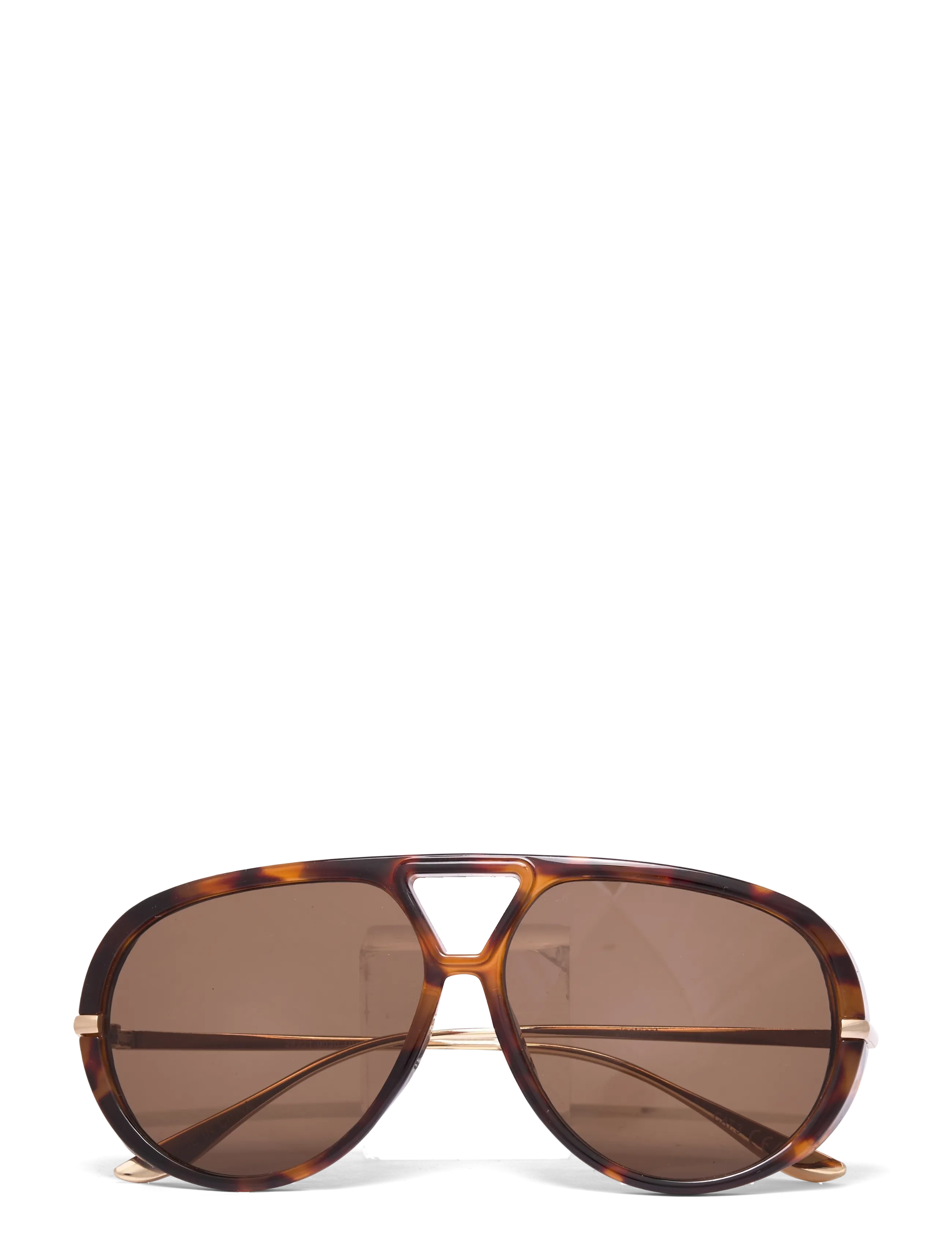Gina Tricot Bold Aviator Sunglasses, One Size, Braun - Frauen
