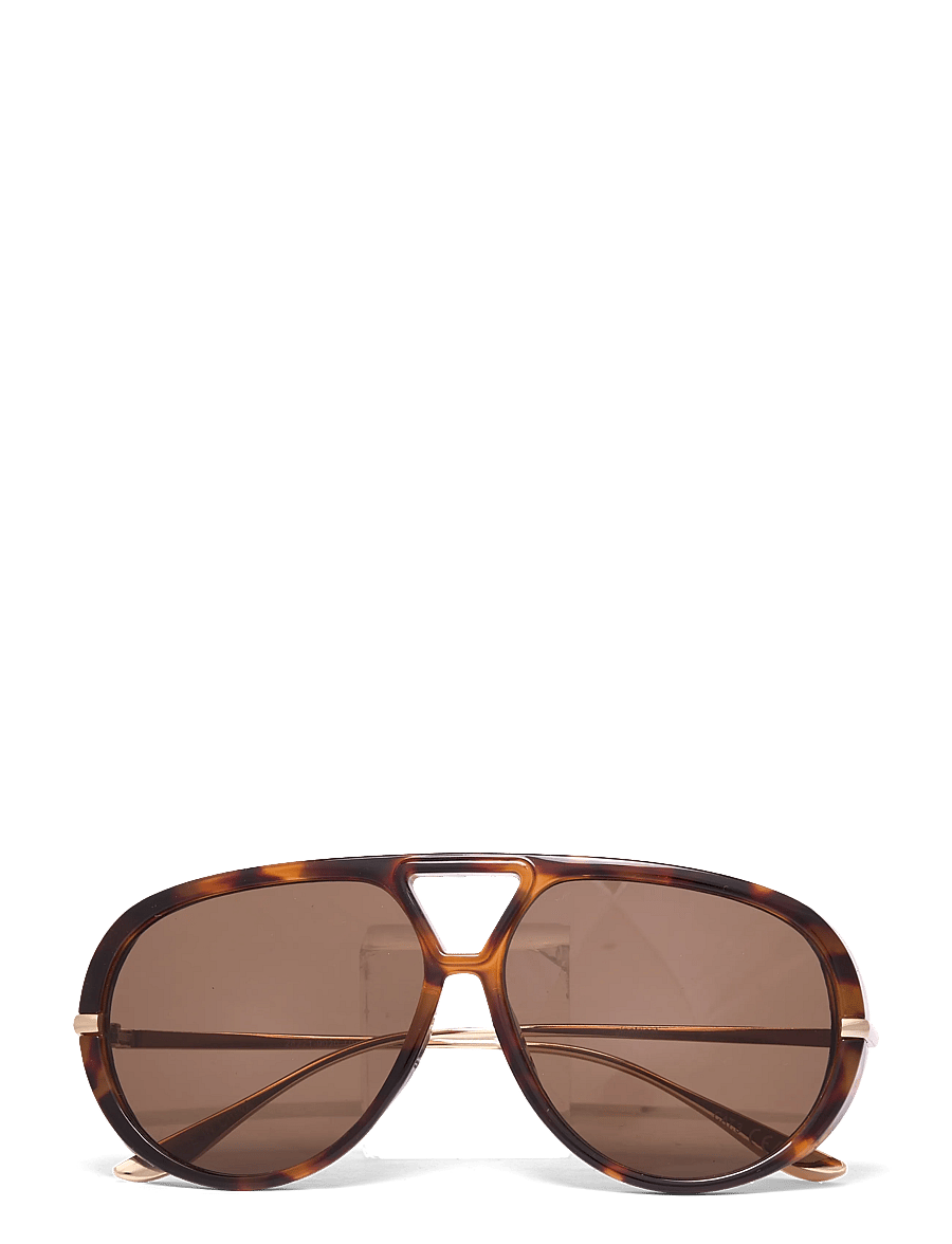Gina Tricot - Bold aviator sunglasses - pilot - tortoise (7026) - 0
