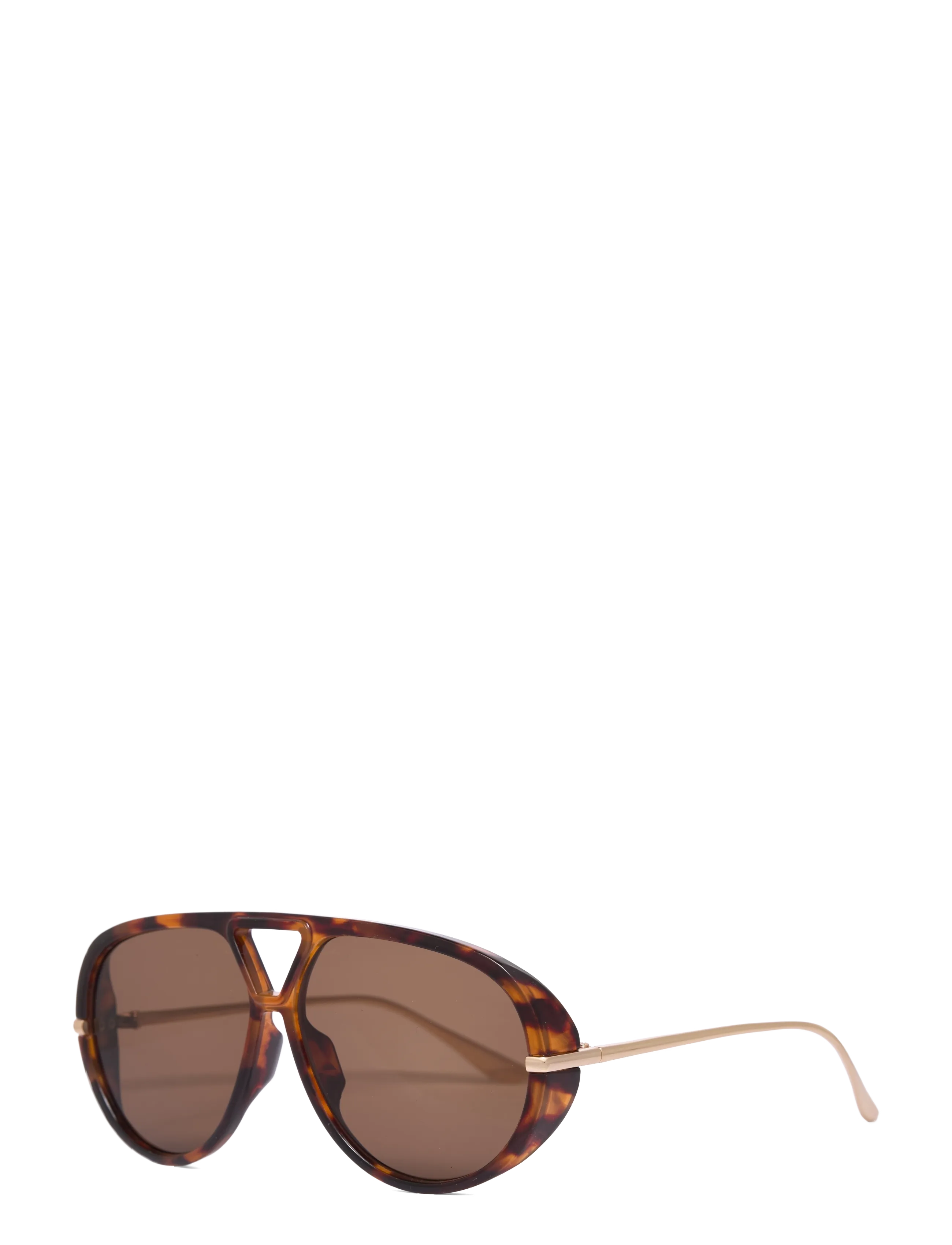 Gina Tricot - Bold aviator sunglasses - lenduriprillid - tortoise (7026) - 1