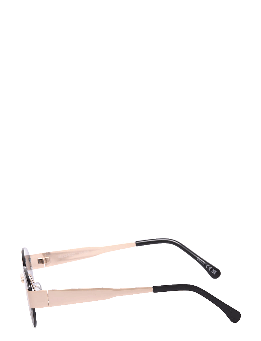 Gina Tricot - Rimless sunglasses - rund form - black/gold (9020) - 2