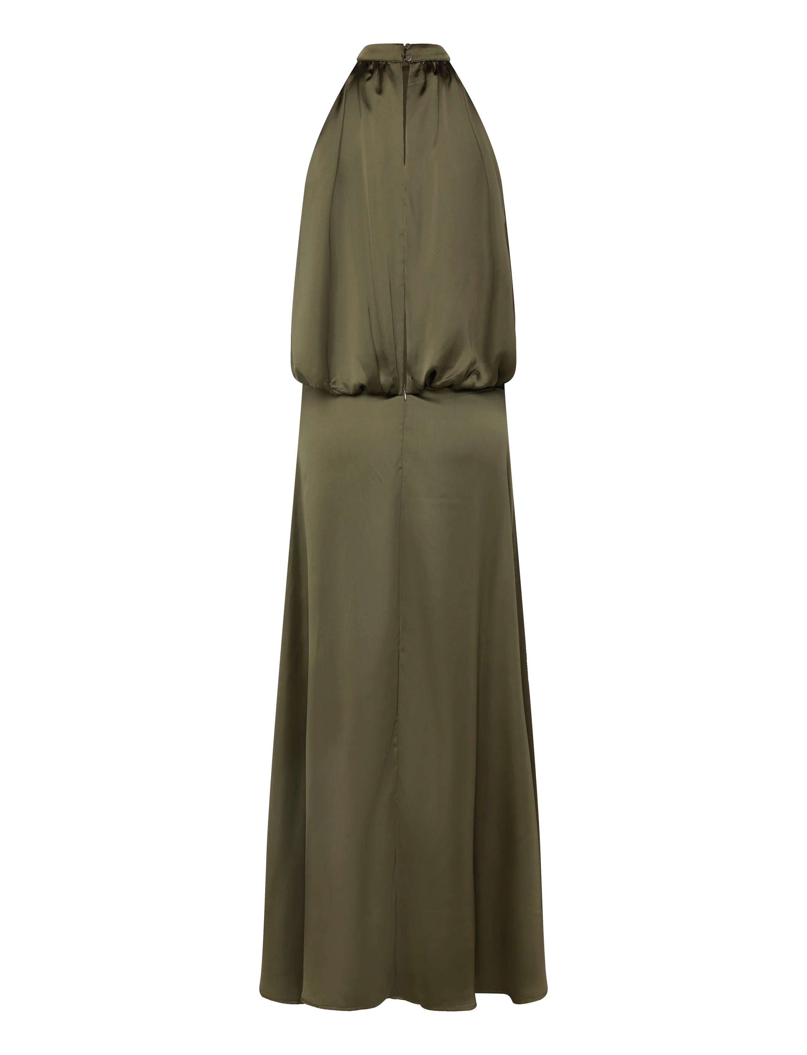 Gina Tricot - Satin halterneck maxi dress - cocktailkjoler - dark green (6049) - 1
