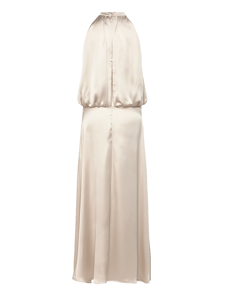 Gina Tricot - Satin halterneck maxi dress - cocktailkjoler - light beige (7070) - 2