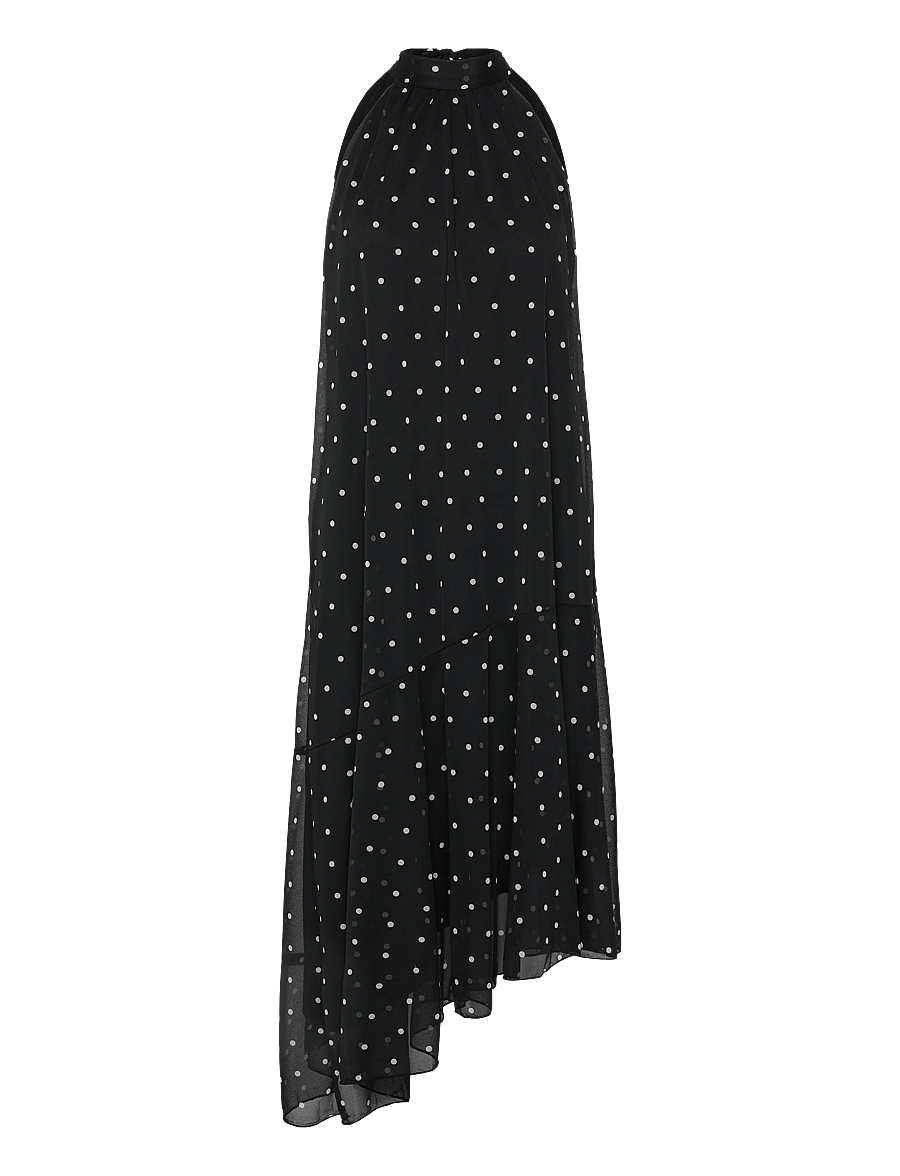 Gina Tricot - Halterneck asymmetric dress - vakarinės suknelės - black/white dot (9726) - 1