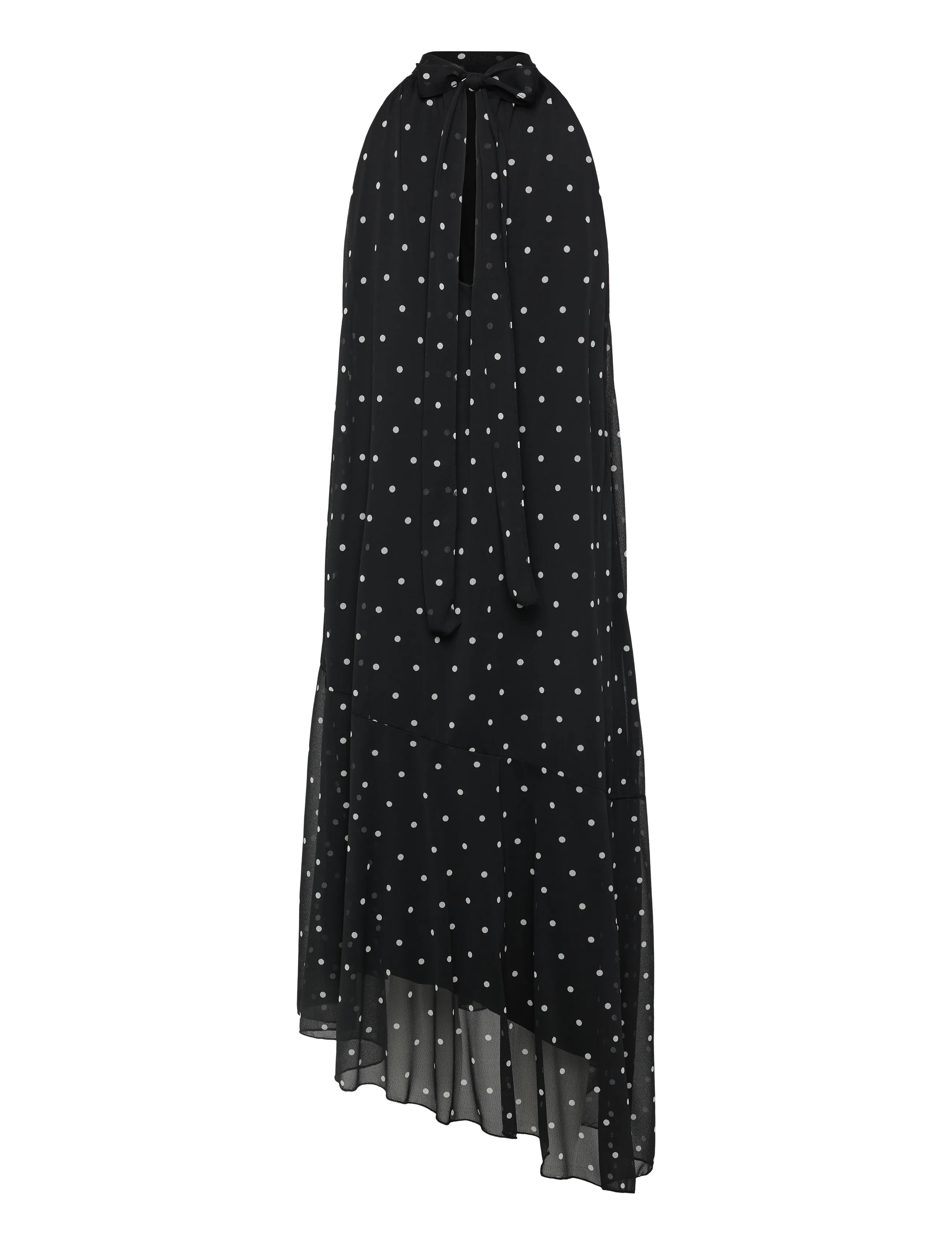Gina Tricot - Halterneck asymmetric dress - Õhtukleidid - black/white dot (9726) - 2