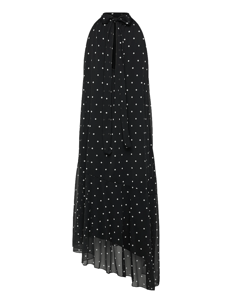 Gina Tricot - Halterneck asymmetric dress - vakarinės suknelės - black/white dot (9726) - 2