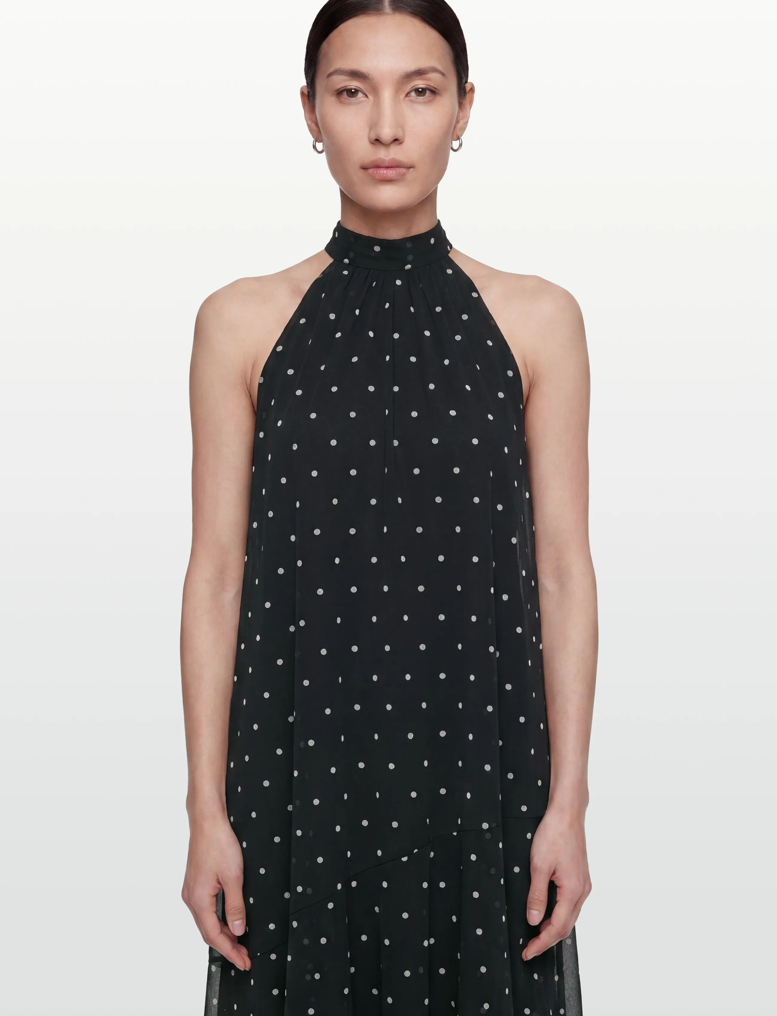 Gina Tricot - Halterneck asymmetric dress - Õhtukleidid - black/white dot (9726) - 3