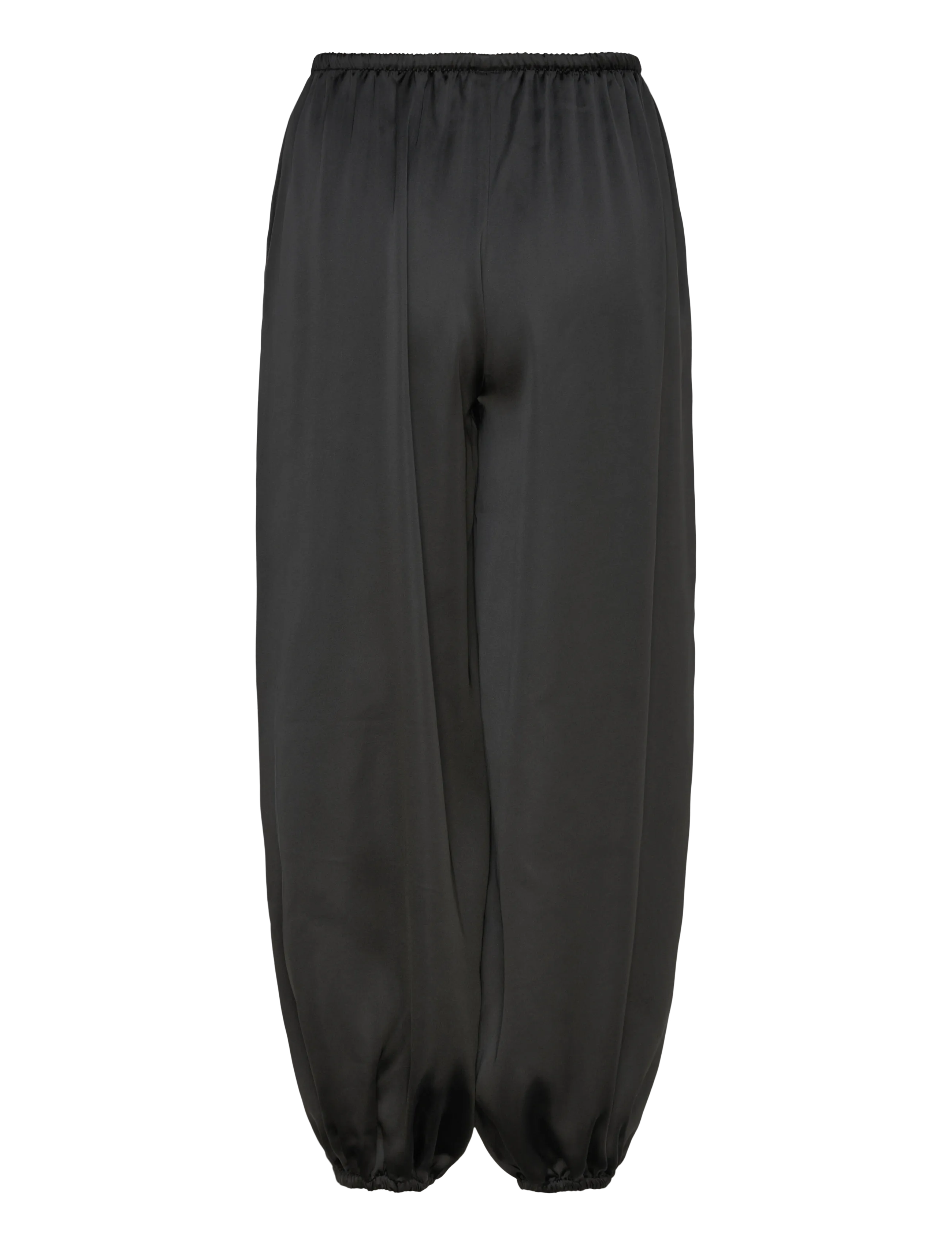 Gina Tricot - Satin balloon trousers - hosen mit geradem bein - black (9000) - 1
