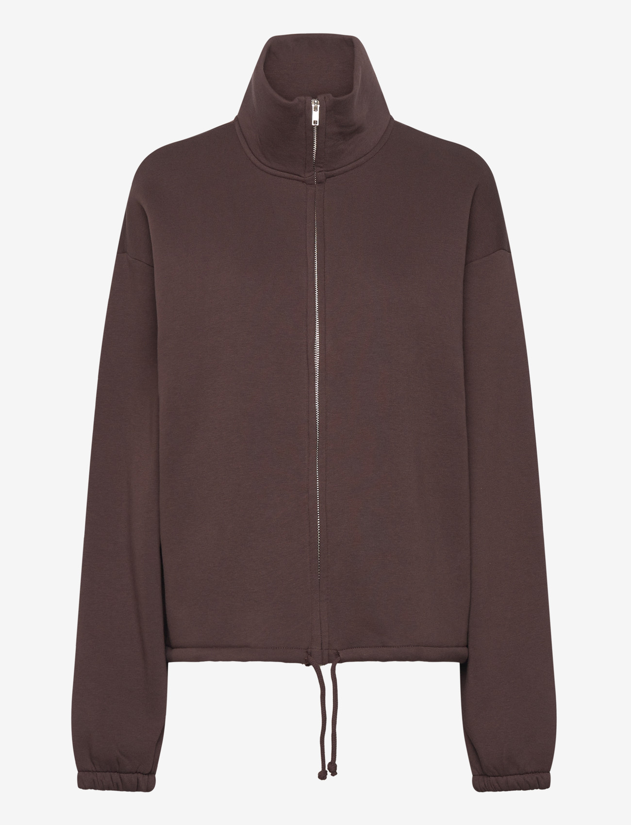 Gina Tricot - Soft sport zip sweater - seal brown (7083) - 0