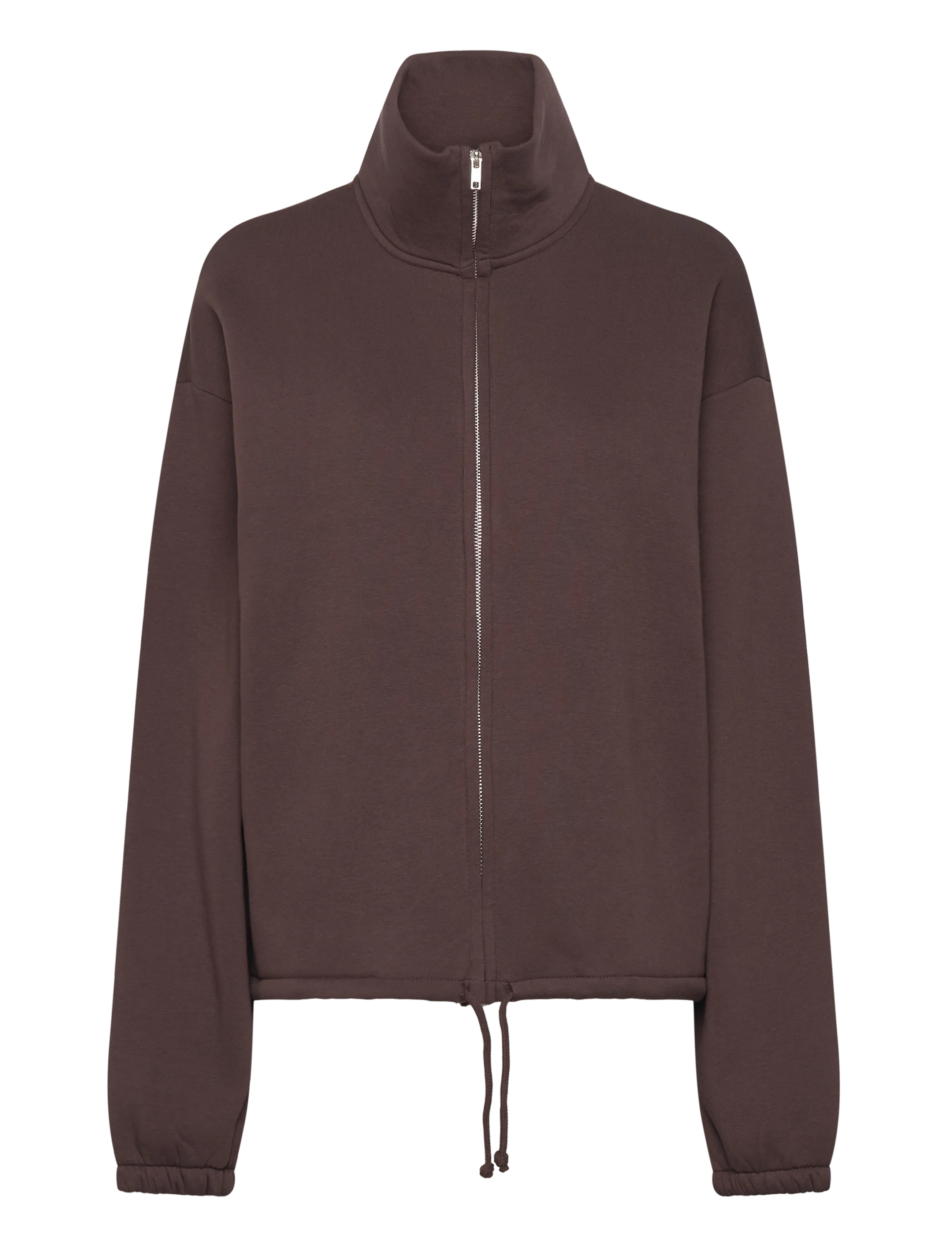 Gina Tricot Soft sport zip sweater - Sweatshirts - SEAL BROWN (7083) / brown