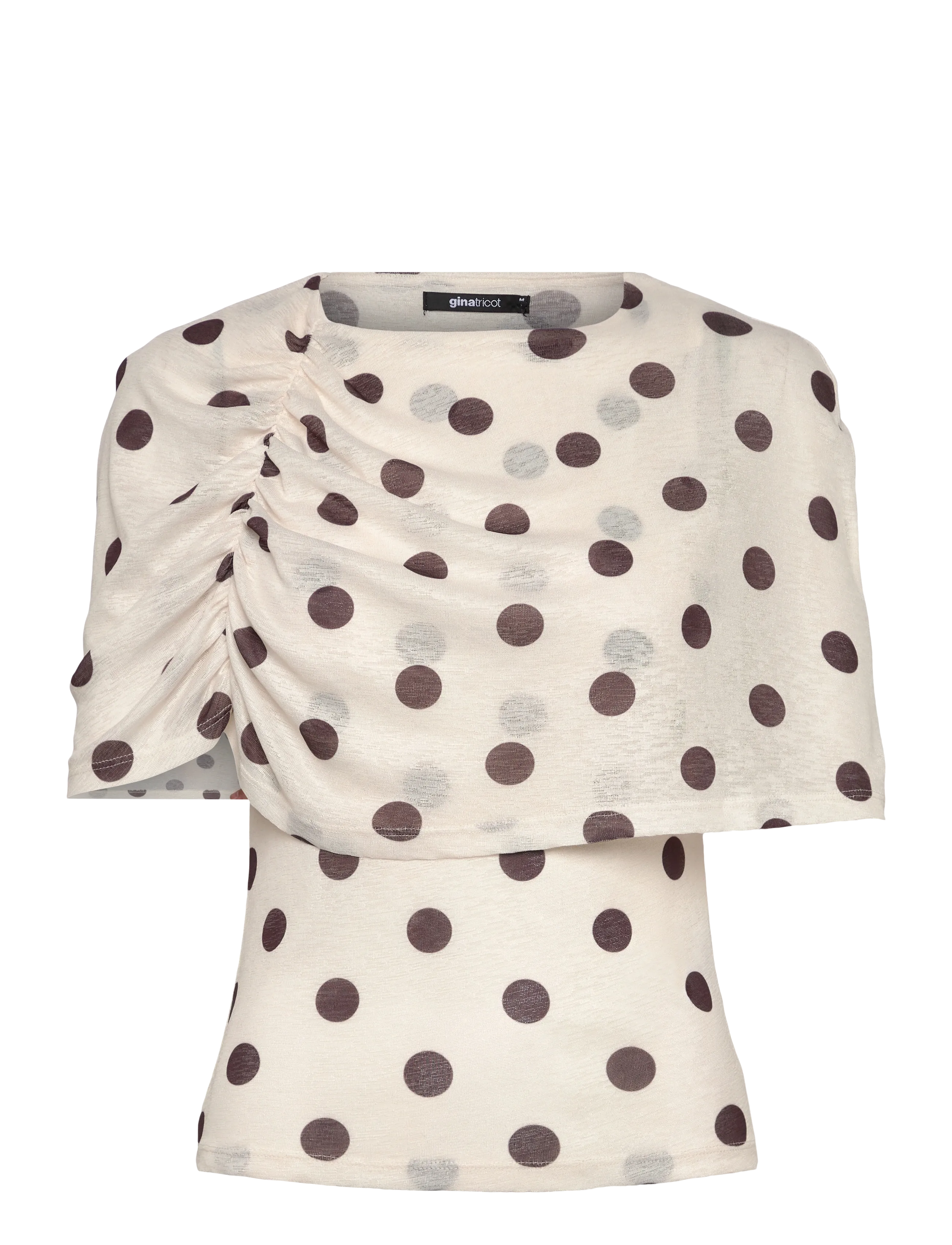 Gina Tricot Cape ruched top - Festliga looks - CREAM DOT / cream