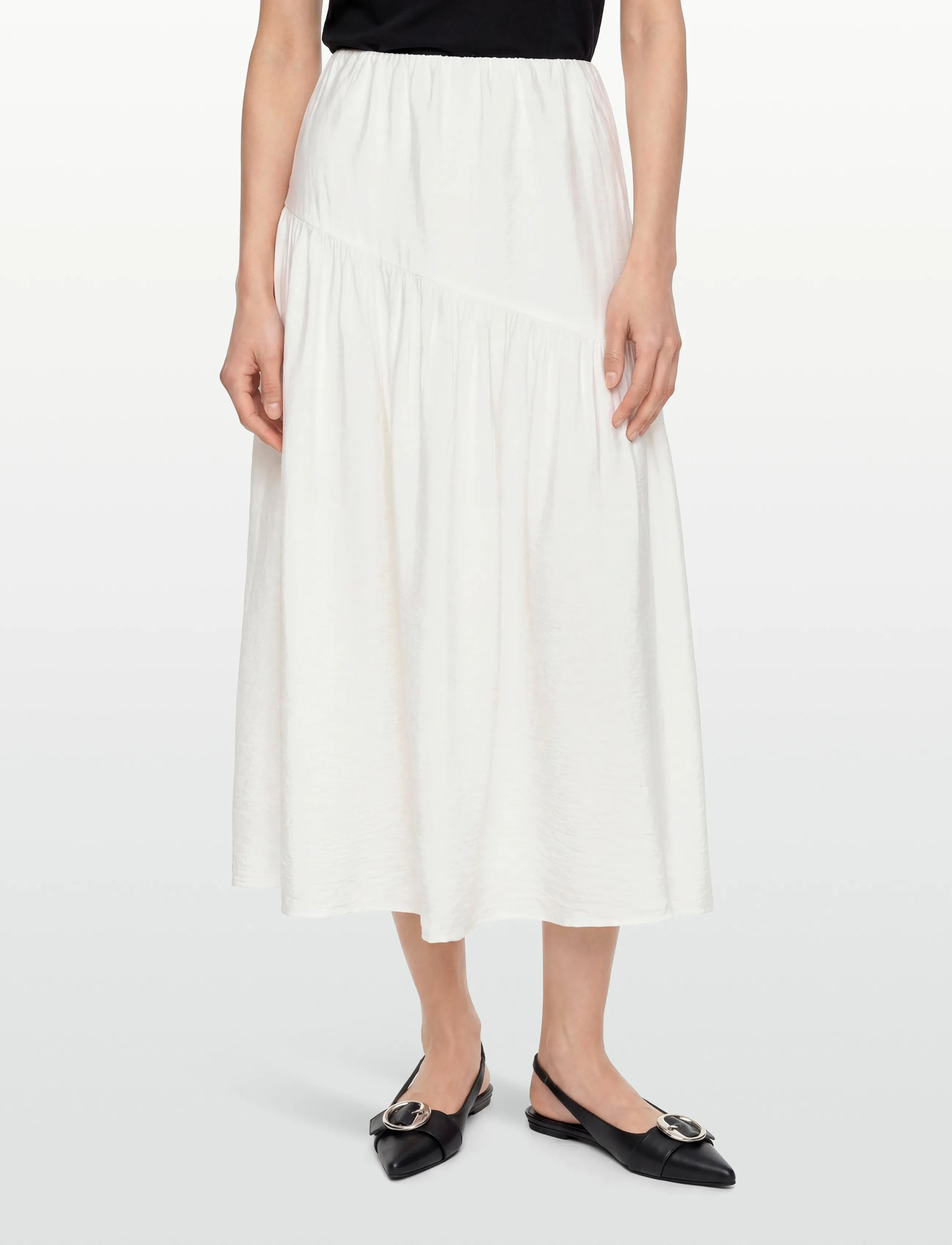 Gina Tricot - Dropped waist skirt - lange rokken - offwhite - 3