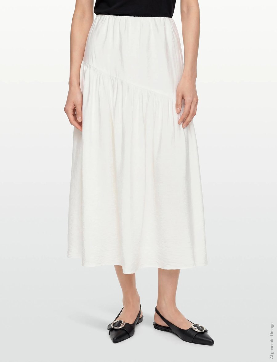 Gina Tricot - Dropped waist skirt - lange rokken - offwhite - 3