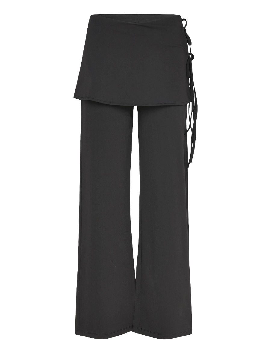 Gina Tricot - Skirt trousers - wide leg trousers - black (9000) - 1