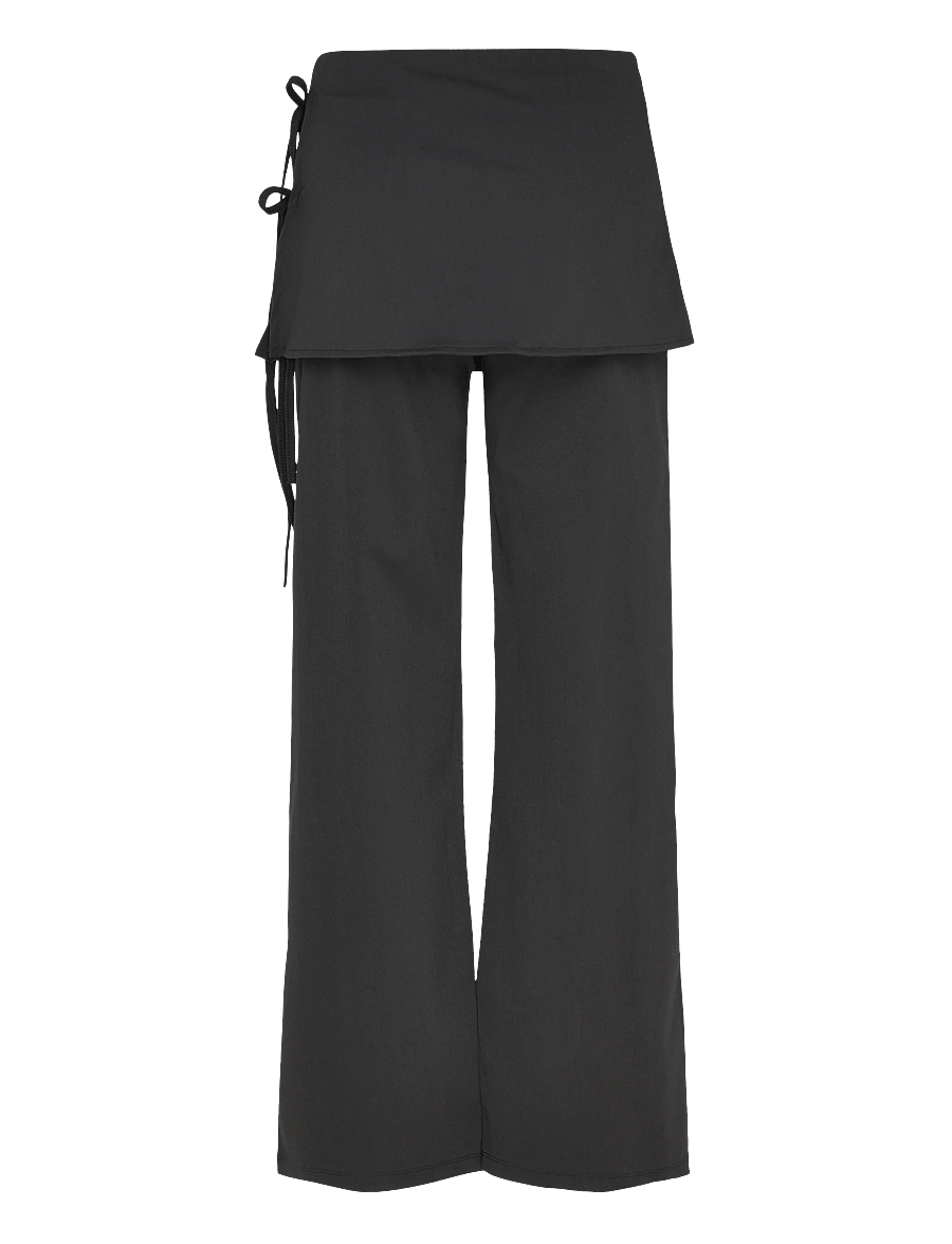 Gina Tricot - Skirt trousers - wide leg trousers - black (9000) - 2