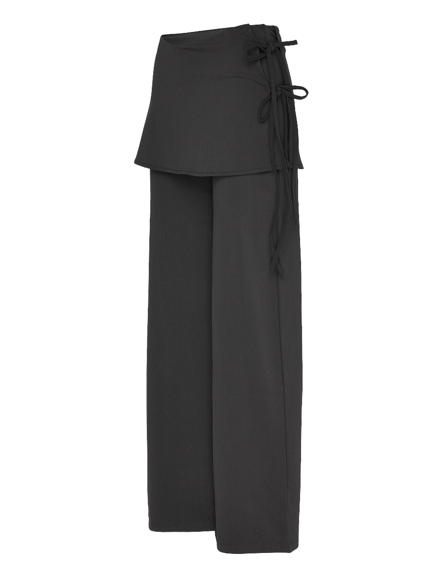 Gina Tricot - Skirt trousers - wide leg trousers - black (9000) - 3