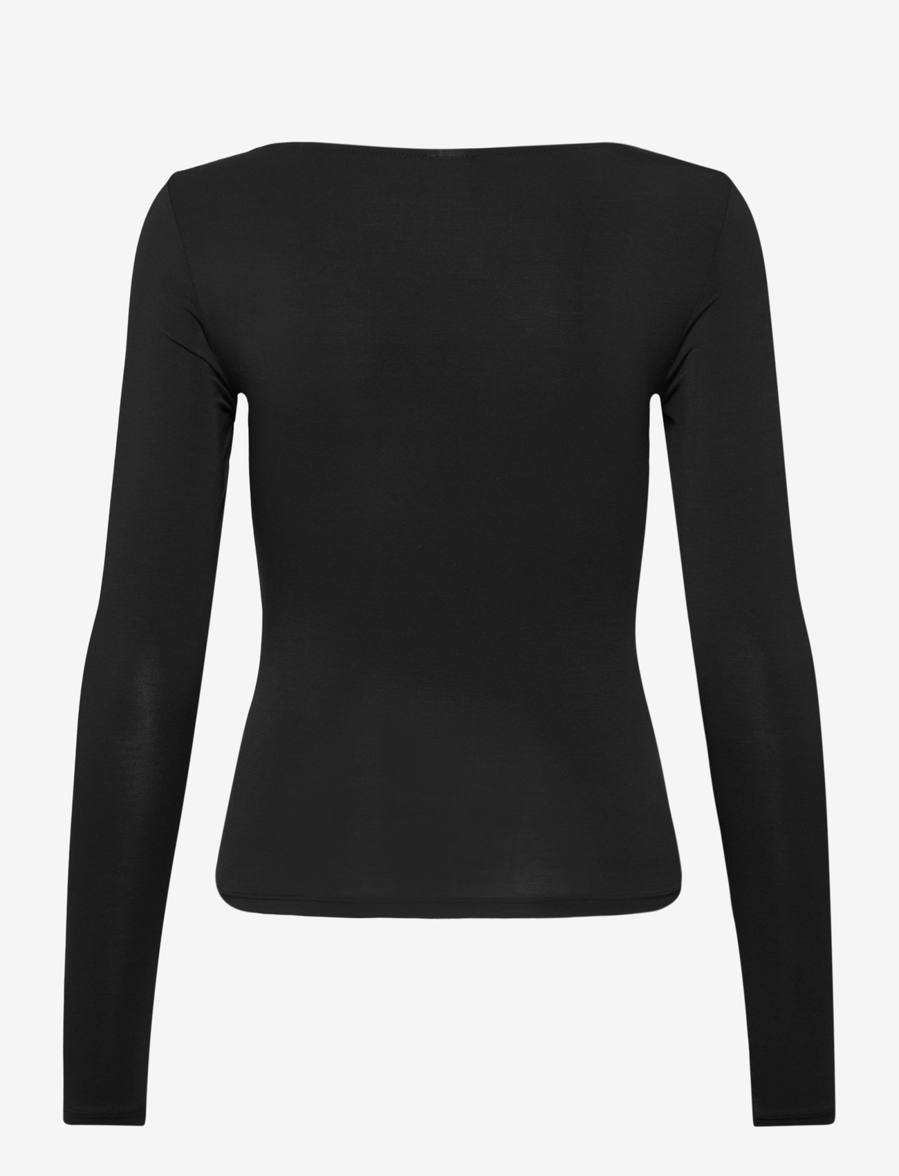 Gina Tricot - Slim fit scoop neck top - pikkade varrukatega alussärgid - black (9000) - 1